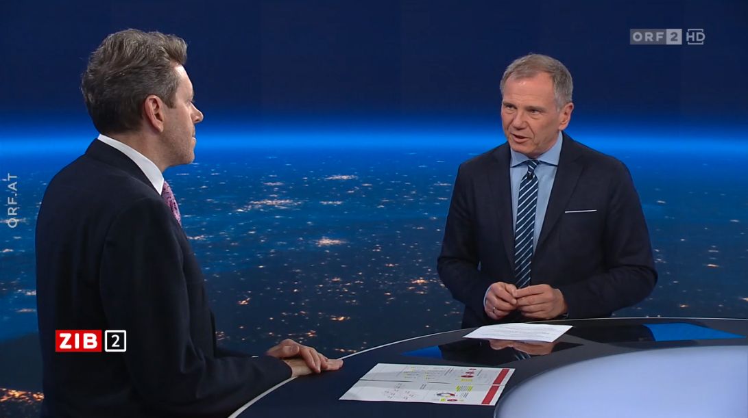 WKO-Boss Harald Mahrer zum Arbeitskräftemangel in der ZIB2 mit Armin Wolf am 21. März 2023.