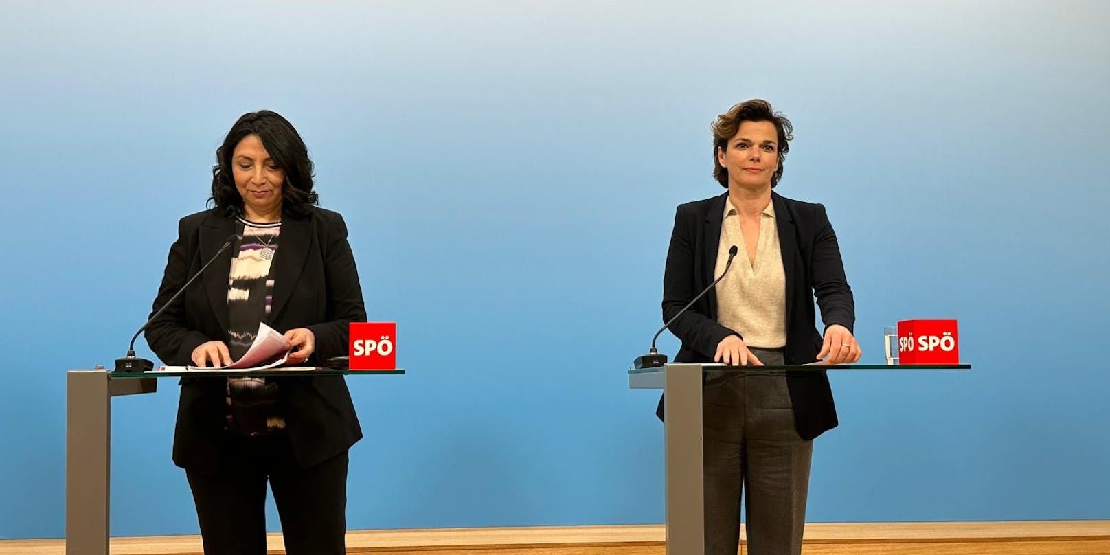 Die SPÖ-Pressekonferenz nach der Sitzung.