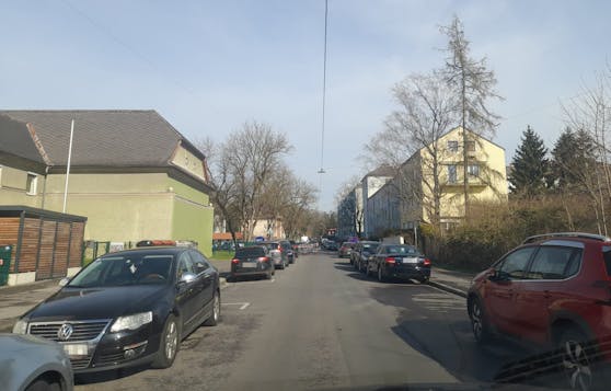 Laut ARBÖ-Rechtsexperten Gerald Hufnagel parkt in dieser Linzer Straße nur der schwarze VW links vorne richtig: "Er ist 100 Prozent im sicheren Bereich." Die Restfahrbahnbreite sei hier aufgrund der Bodenmarkierung "egal".
