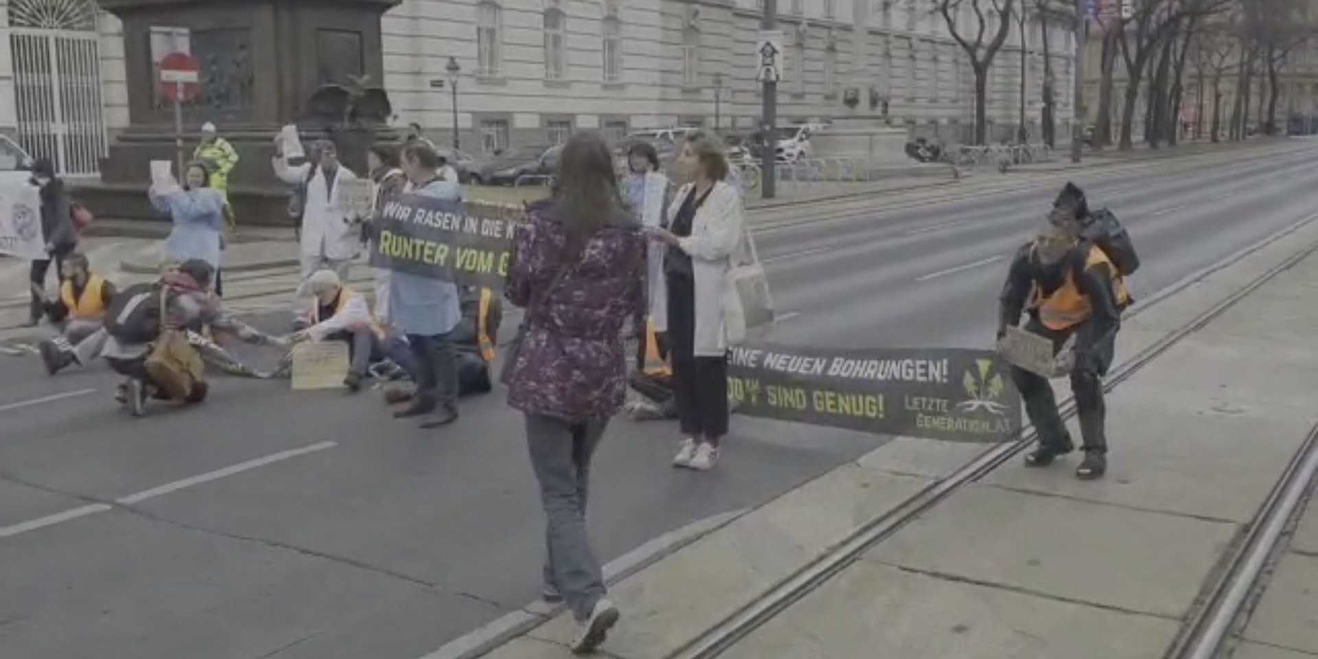 Die Klima-Kleber blockieren diesmal die Wiener Innenstadt