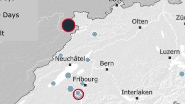 Das Erdbeben ereignete sich in der Nähe von Pruntrut.