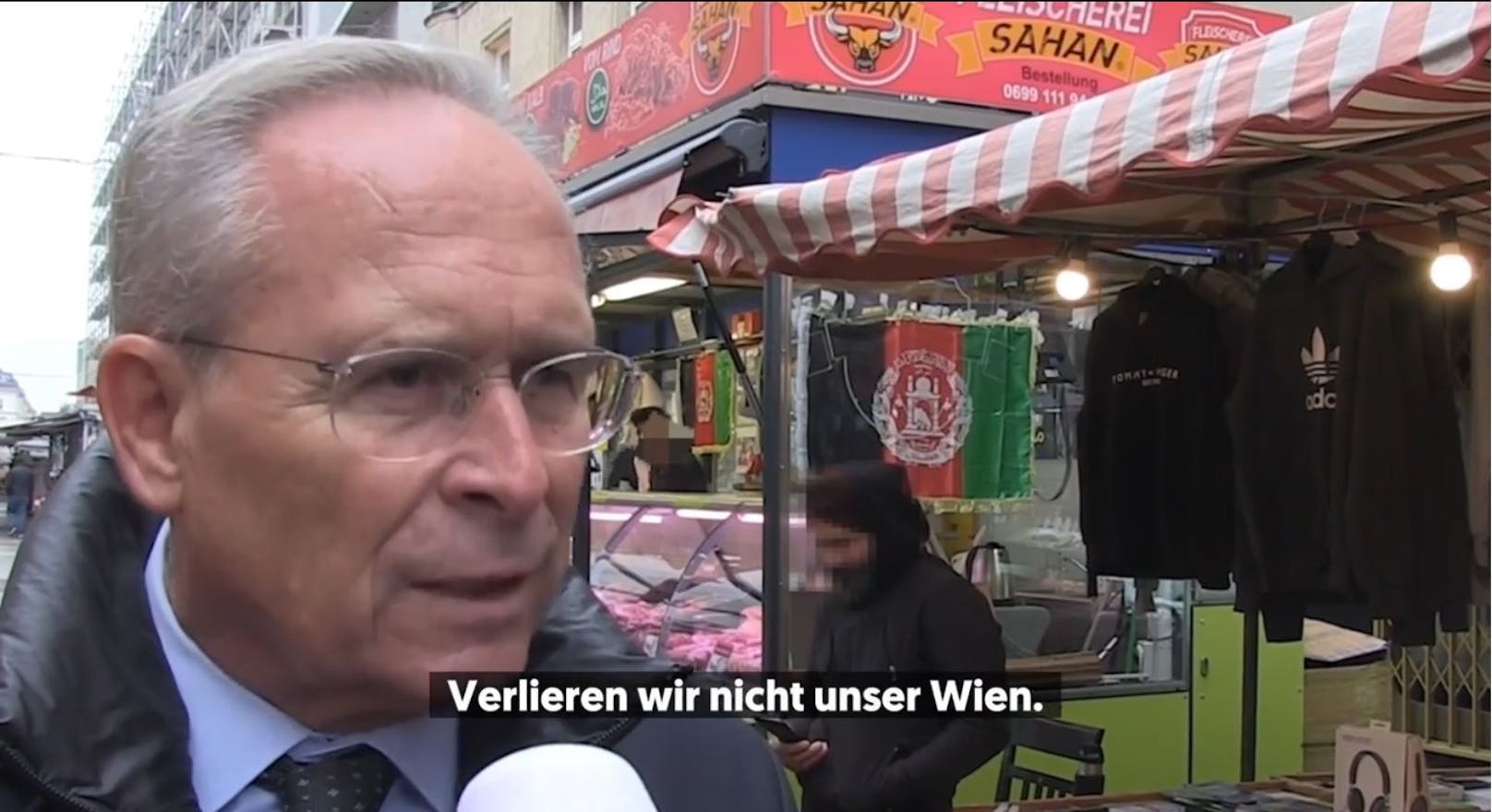 Wiens VP-Chef Karl Mahrer sorgt sich nach einem Lokalaugenschein am Brunnemarkt um "unser Wien".