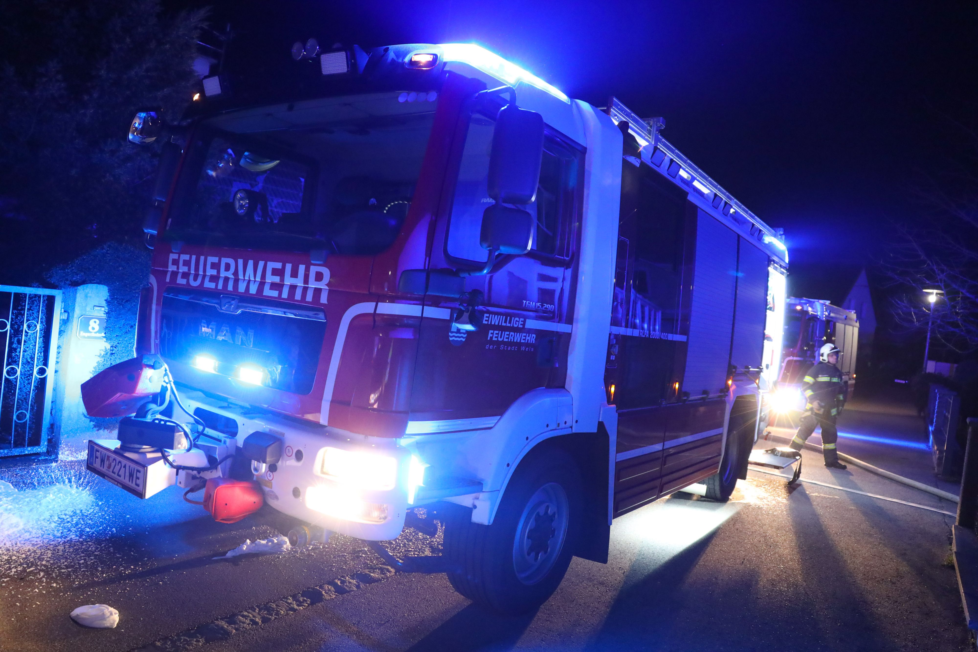 Brand in einem Gewächshaus