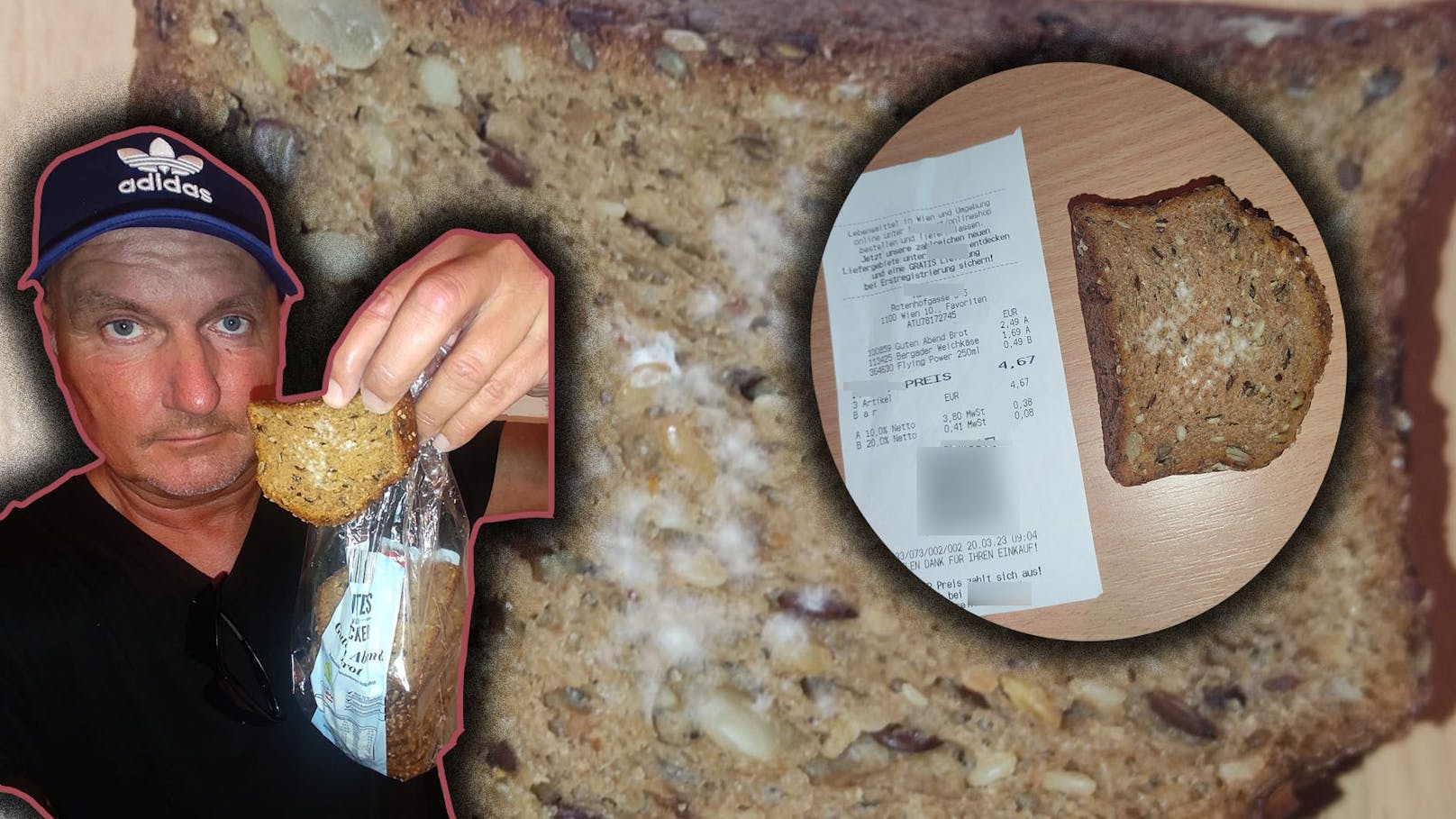 Der Wiener kaufte sich am Montag eine Packung Brot - der Inhalt war komplett verschimmelt. 
