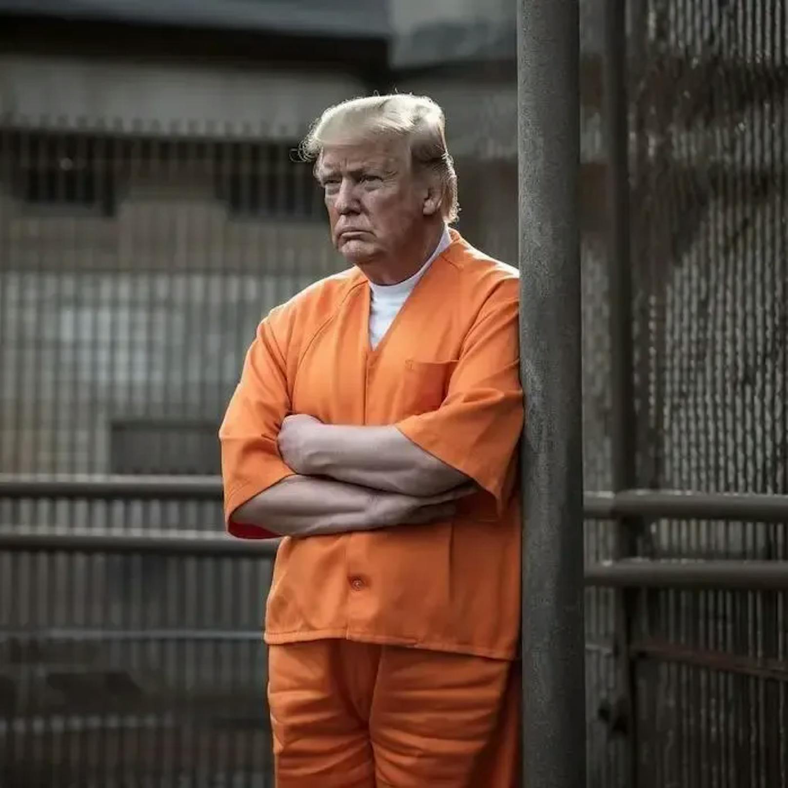 Dieses generierte Bild zeigt Trump hinter Gittern – einige User hielten das Bild für echt. 