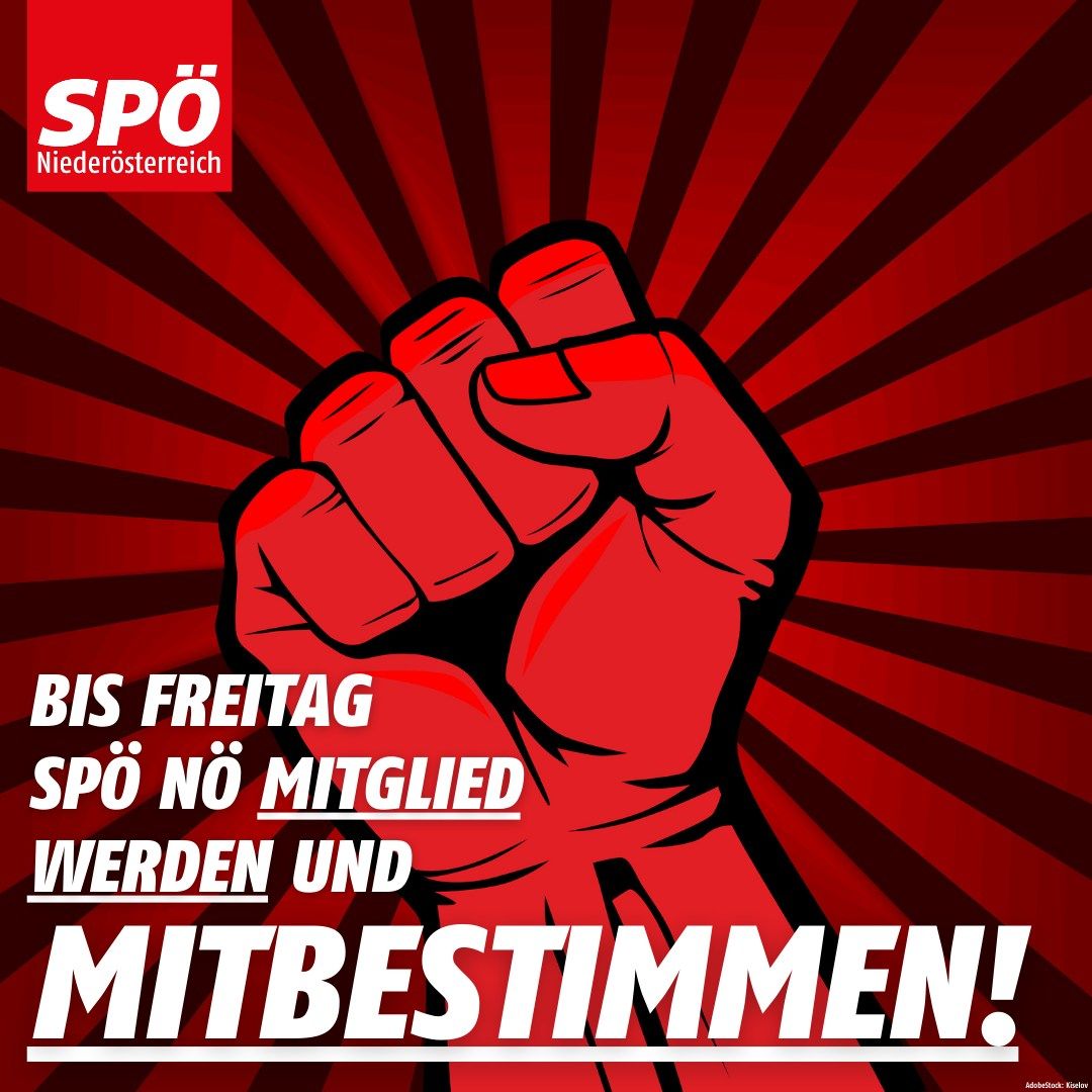 Die SP Niederösterreich macht aktive Mitgliederwerbung vi Social Media.