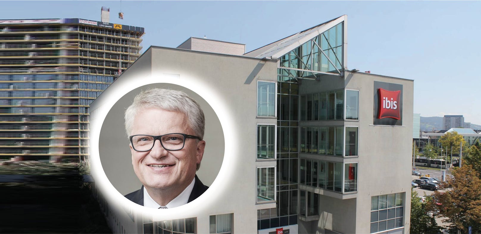 Das ehemalige Hotel Ibis soll zu einem Großquartier für Flüchtlinge werden. Bürgermeister Klaus Luger spricht sich klar dagegen aus.