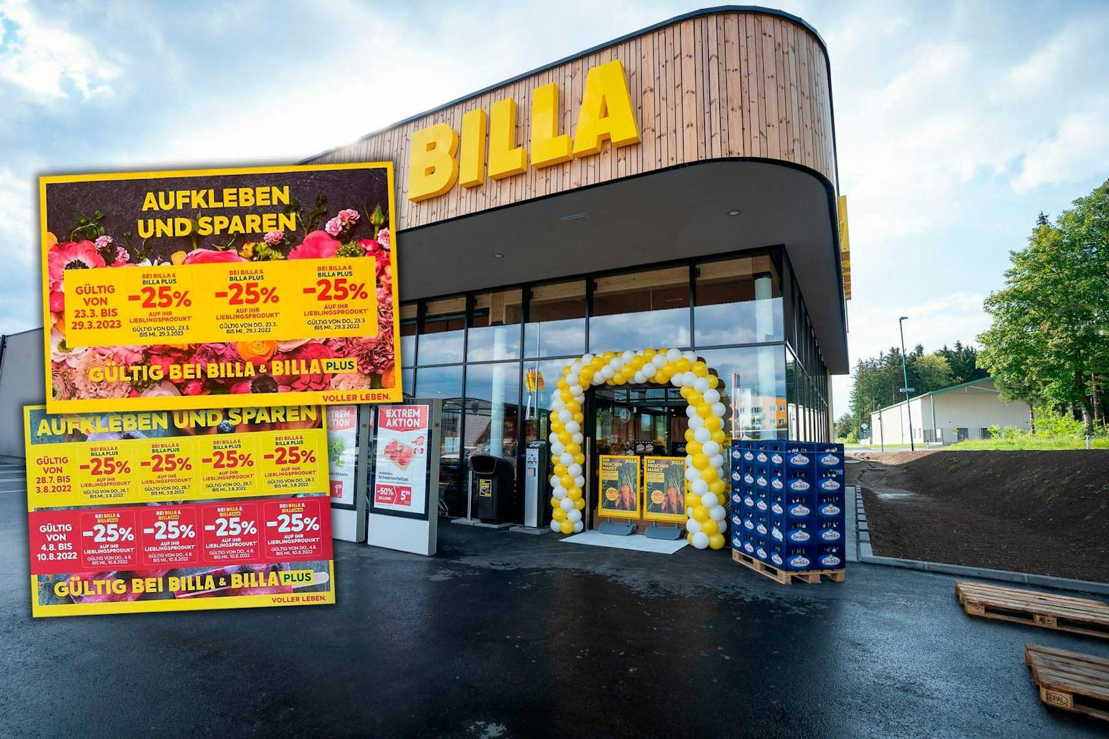 Billa-Kunden müssen sich nun mit drei statt vier Rabatt-Pickerln zufriedengeben.