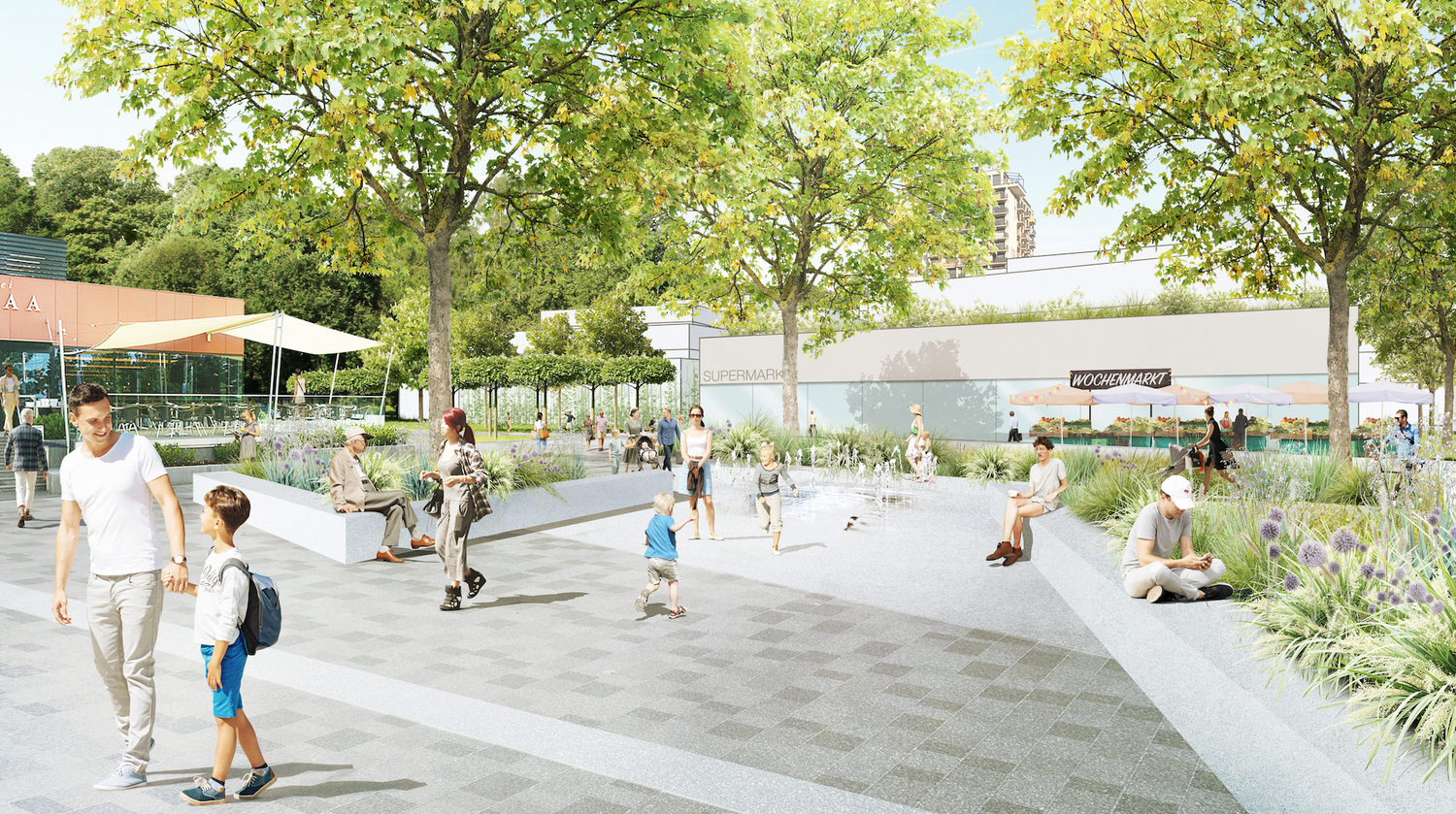 Klimafittes Projekt an der U1 in Wien.
