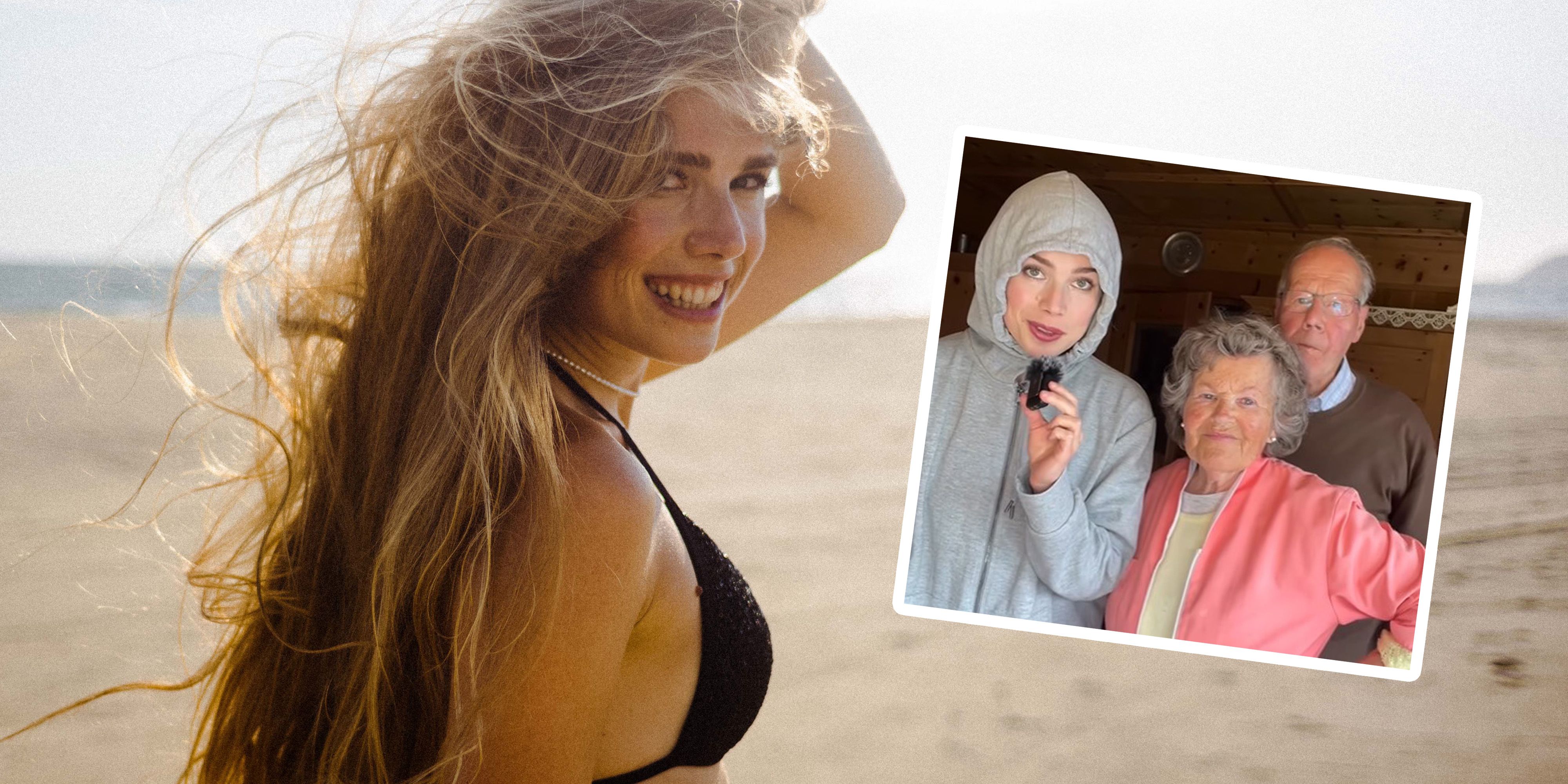 Anna Strigl zeigte ihren Großeltern ihre neue Frisur.