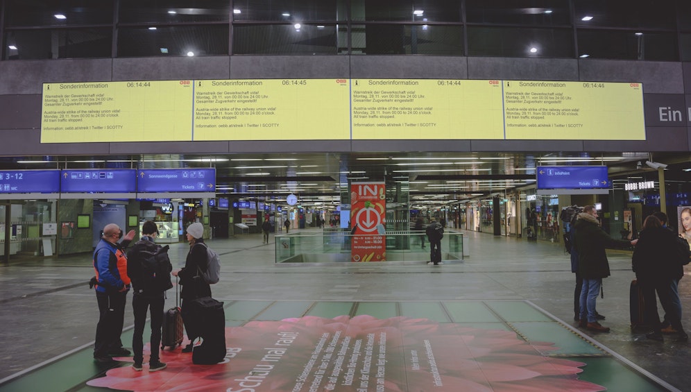 Die ÖBB empfehlen Reisen von/nach/über Deutschland zu verschieben.