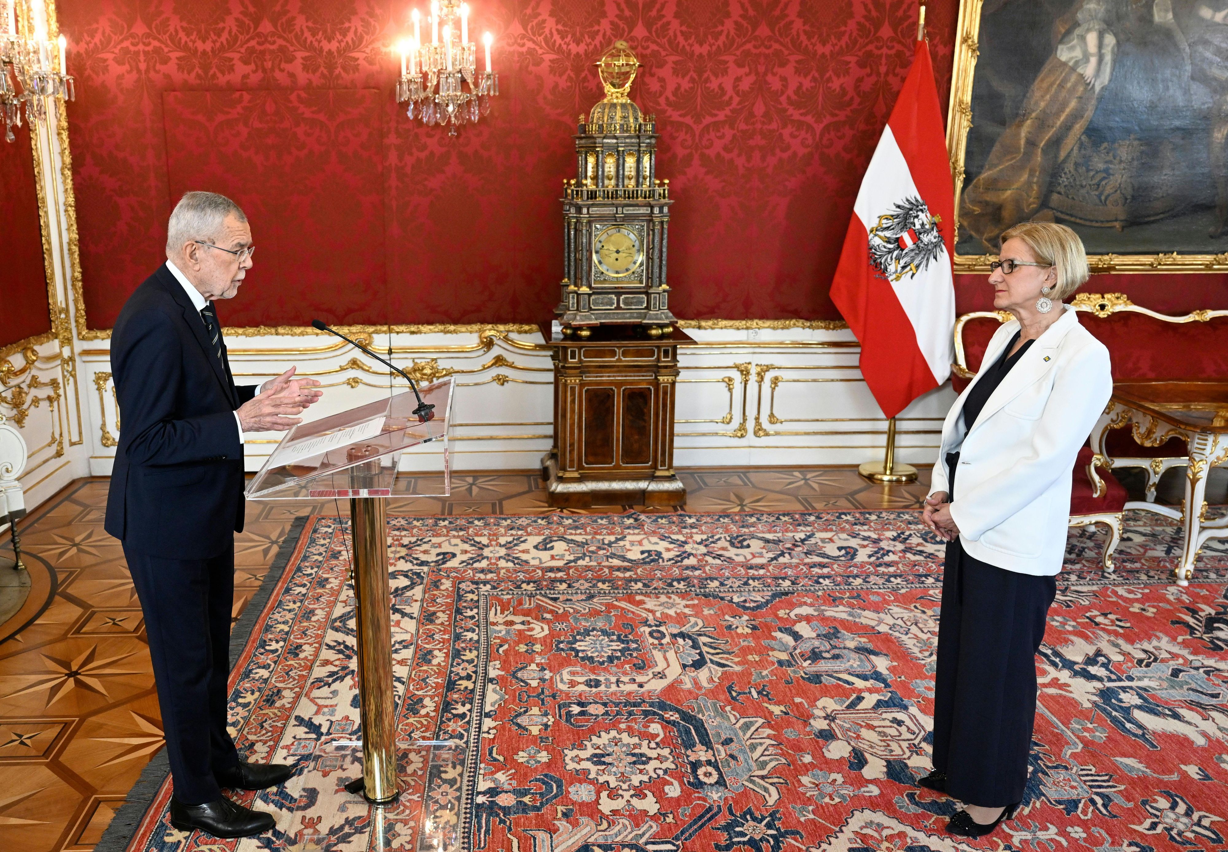 undespräsident Alexander Van der Bellen und Niederösterreichs Landeshauptfrau Johanna Mikl-Leitner (ÖVP) am Freitag, 24. März 2023