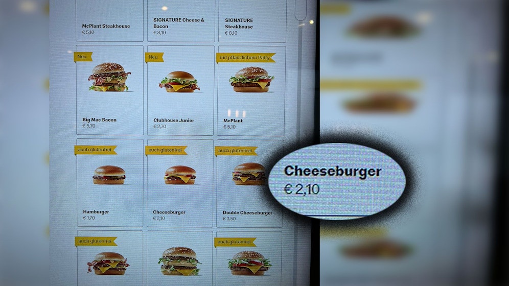 Die Zeiten des 1 Euro-Cheeseburgers sind definitiv vorbei.