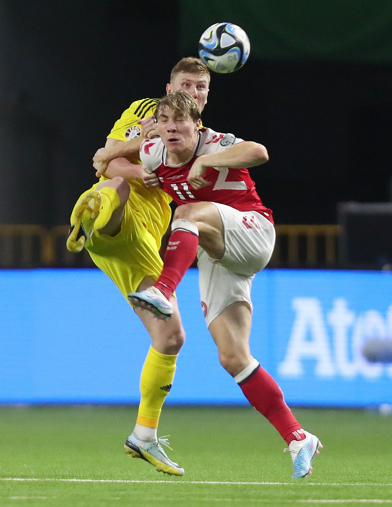 Höjlund traf doppelt, Dänemark verlor dennoch.