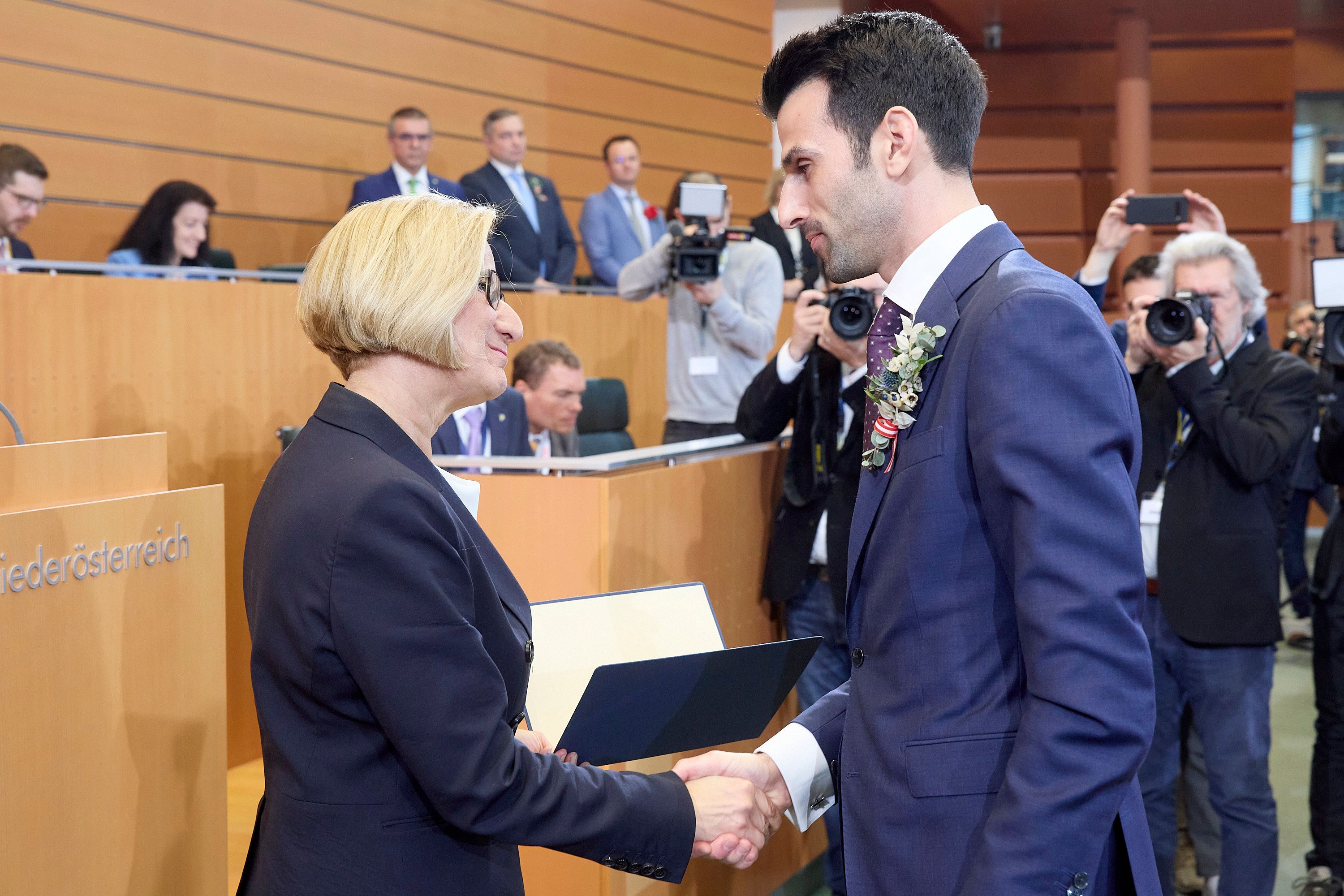 Mikl mit Koalitionspartner Landbauer