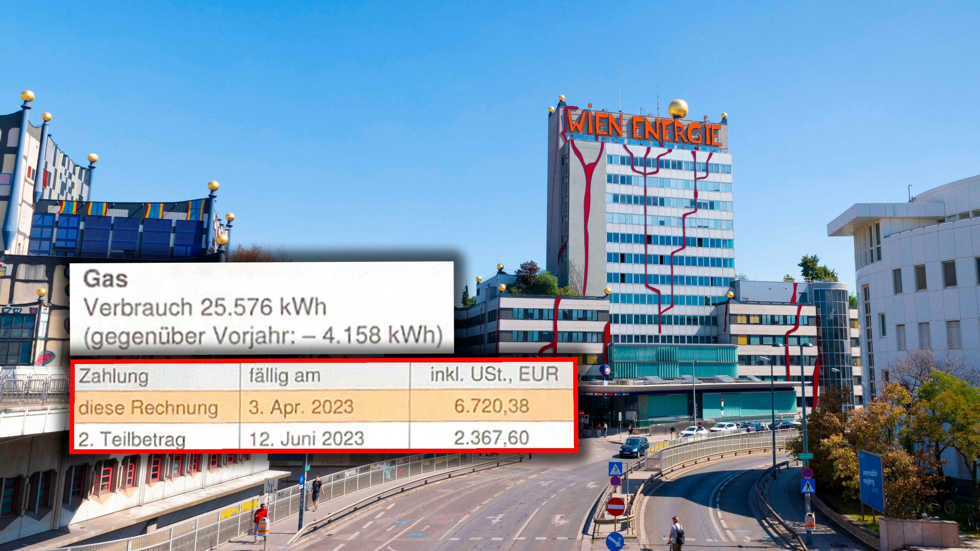 Die Jahresabrechnung hat es in sich: Trotz geringerem Verbrauch muss ein Wiener nun knapp 14.000 Euro im Jahr bezahlen.