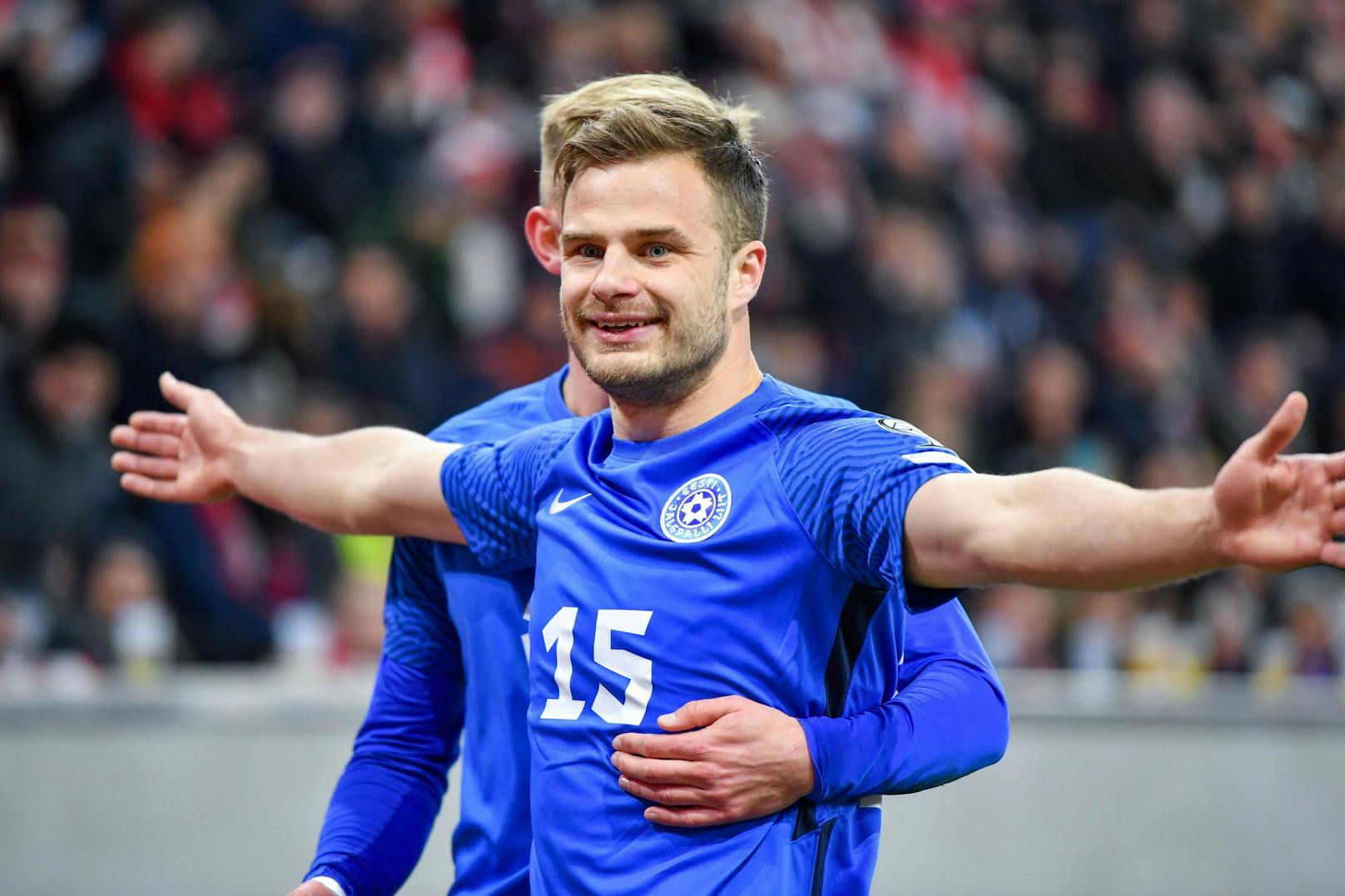 Stimmungskiller Nummer zwei: Rauno Sappinen stellte auf 1:0 für Estland.