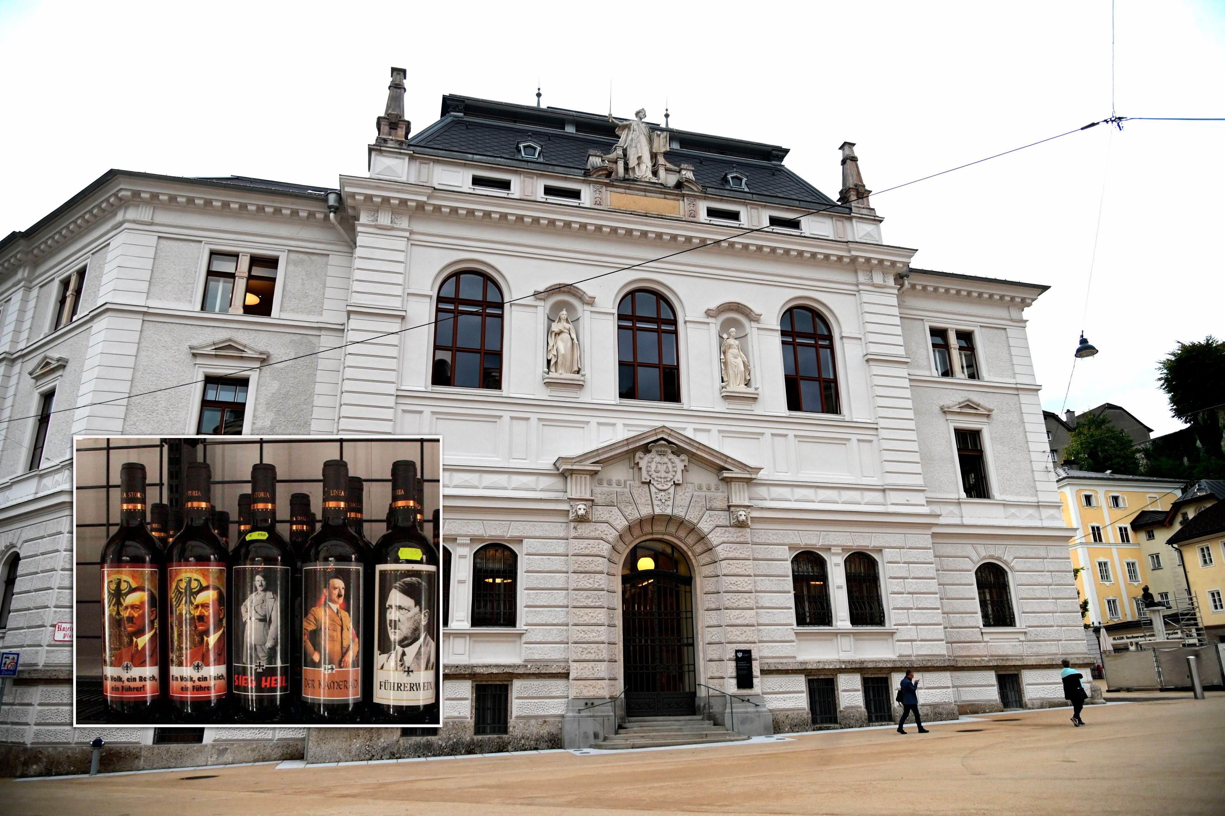Einem Wirt drohen bis zu zehn Jahre Haft, weil er "Führer-Wein" in seinem Lokal ausstellte.