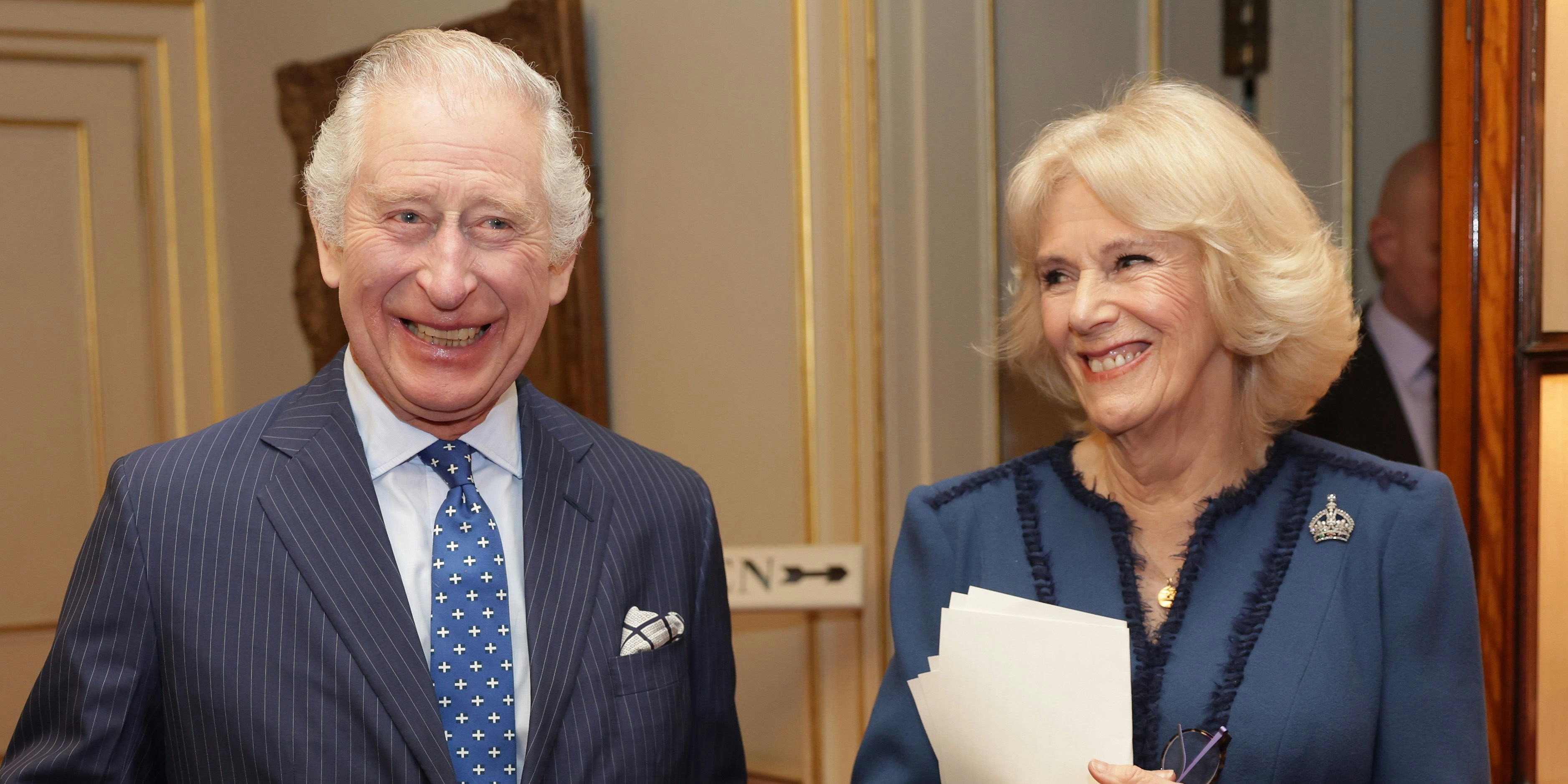 Download von www.picturedesk.com am 29.03.2023 (11:42).  King Charles III and The Queen Consort host a reception at Clarence House in London, for authors, members of the literary community and representatives of literacy charities, to celebrate the second anniversary of The Reading Room. Picture date: Thursday February 23, 2023. - 20230223_PD10168 - Rechteinfo: Rights Managed (RM)