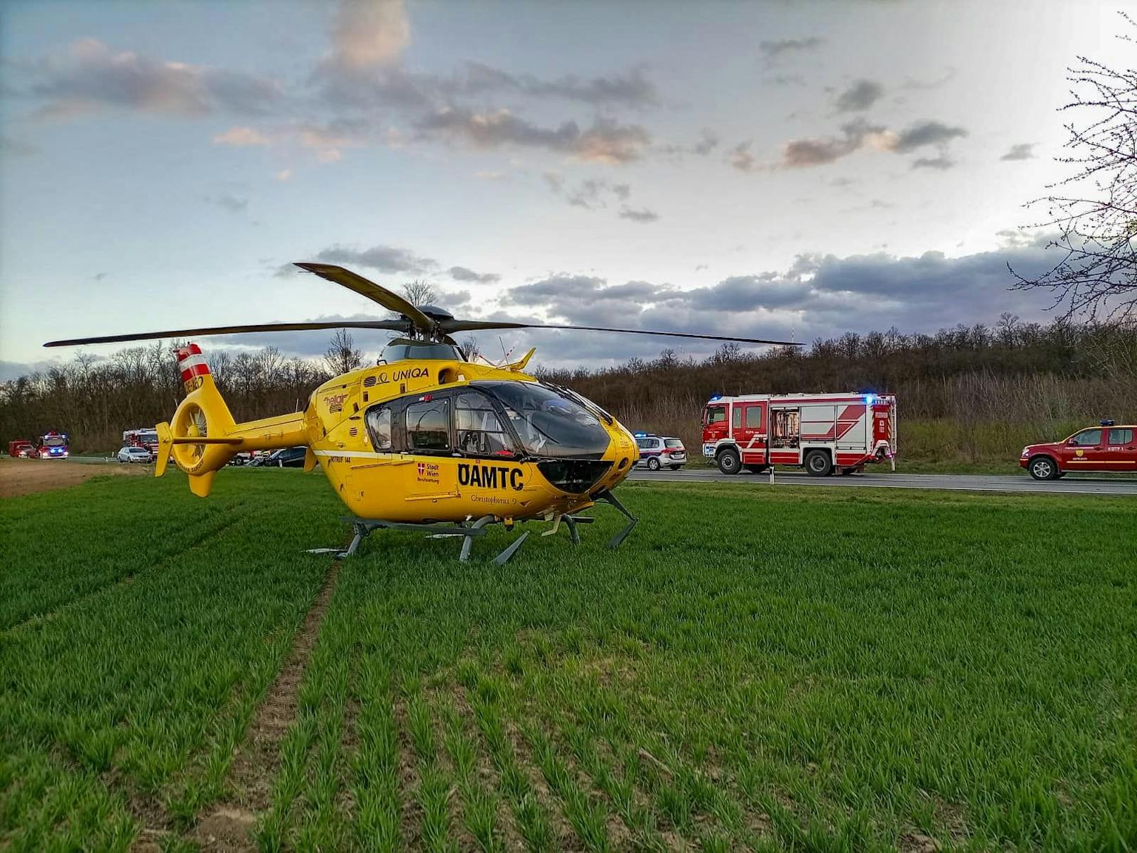 Die 34-Jährige wurde per Heli ins Spital geflogen.