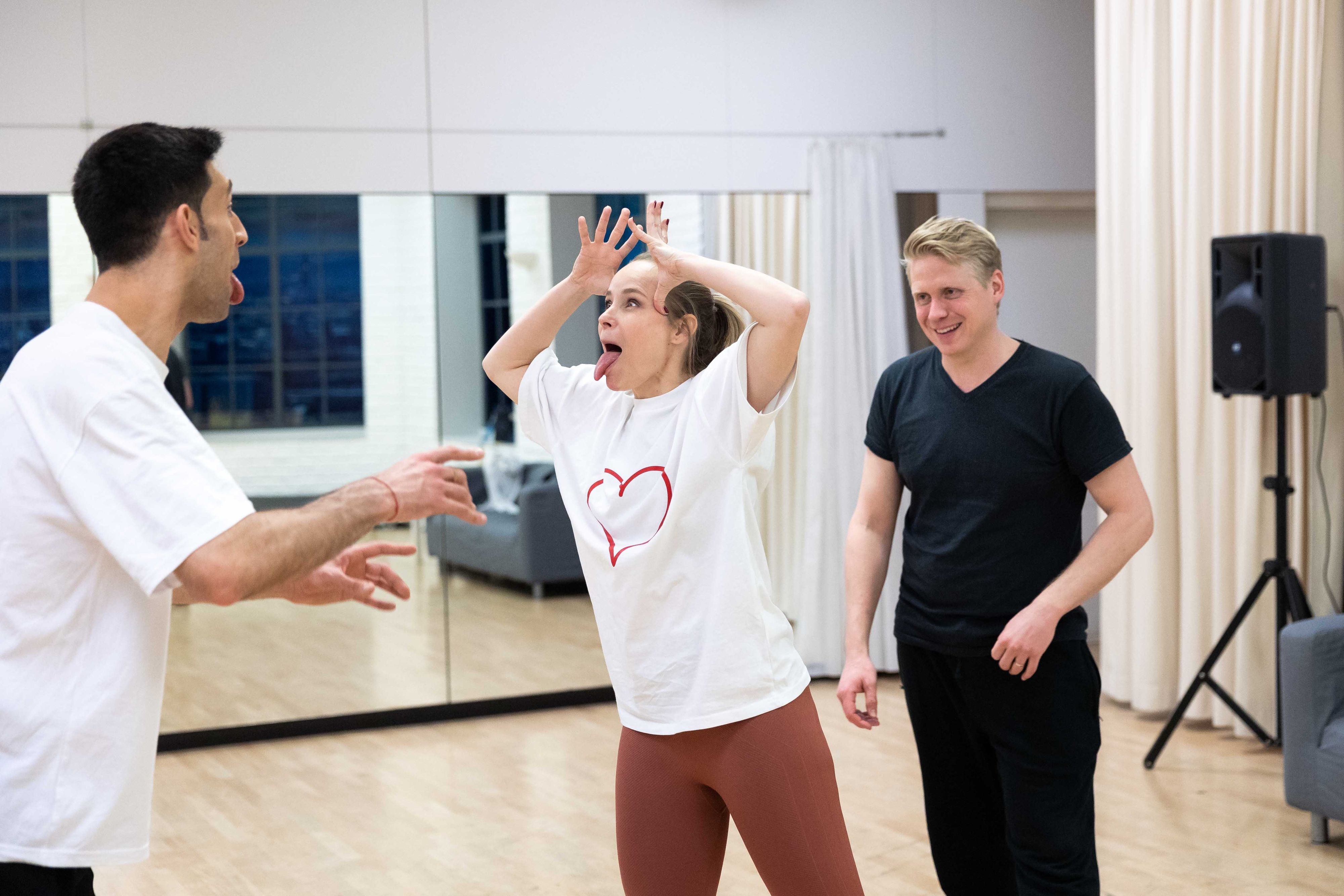 Missy May, Ehemann Andreas Wanasek und Dimitar Stefanin beim Training