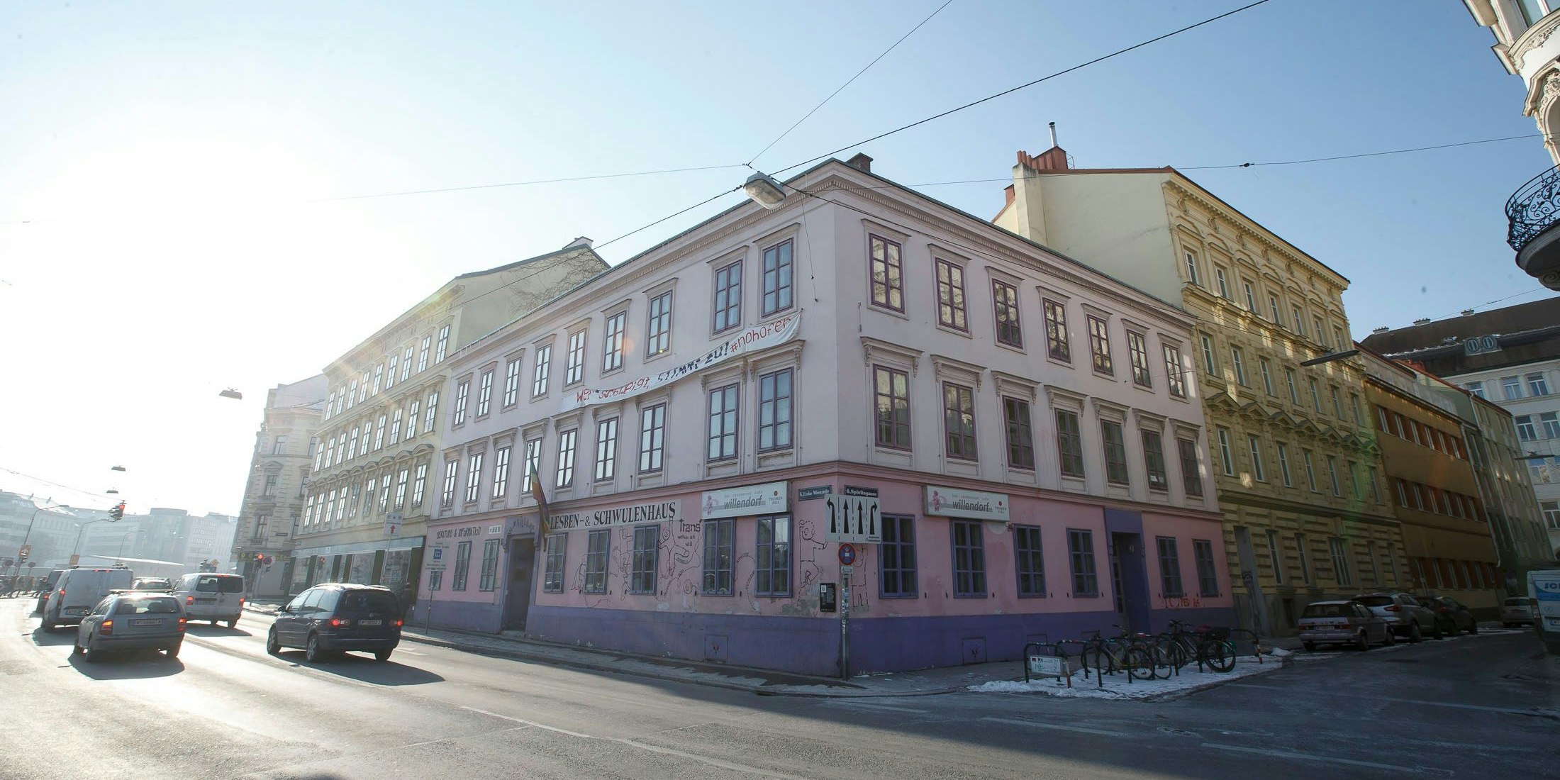 Die Rosa-Lila-Villa wurde Opfer einer Hass-Aktion.