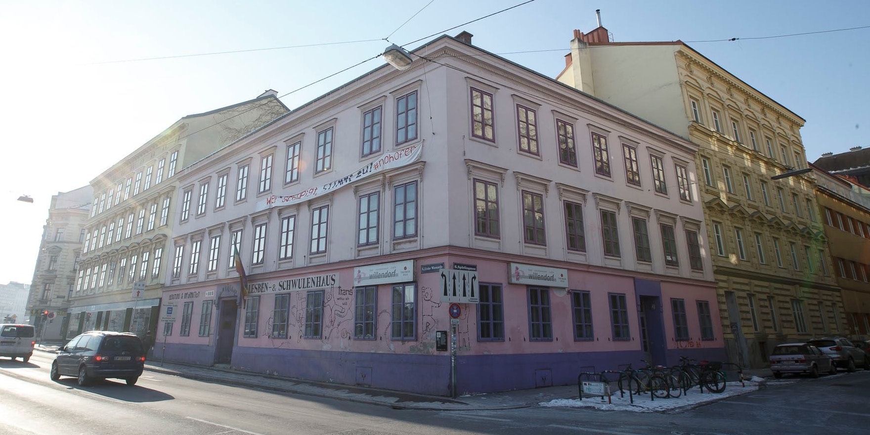 Die Rosa-Lila-Villa wurde Opfer einer Hass-Aktion.