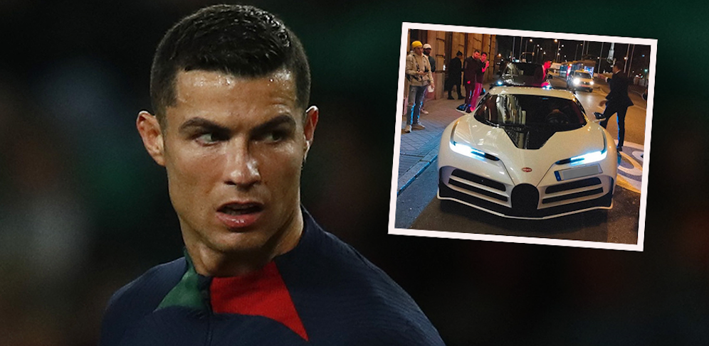 Cristiano Ronaldo ist mit seinem Luxus-Bugatti durch Madrid gebraust. 