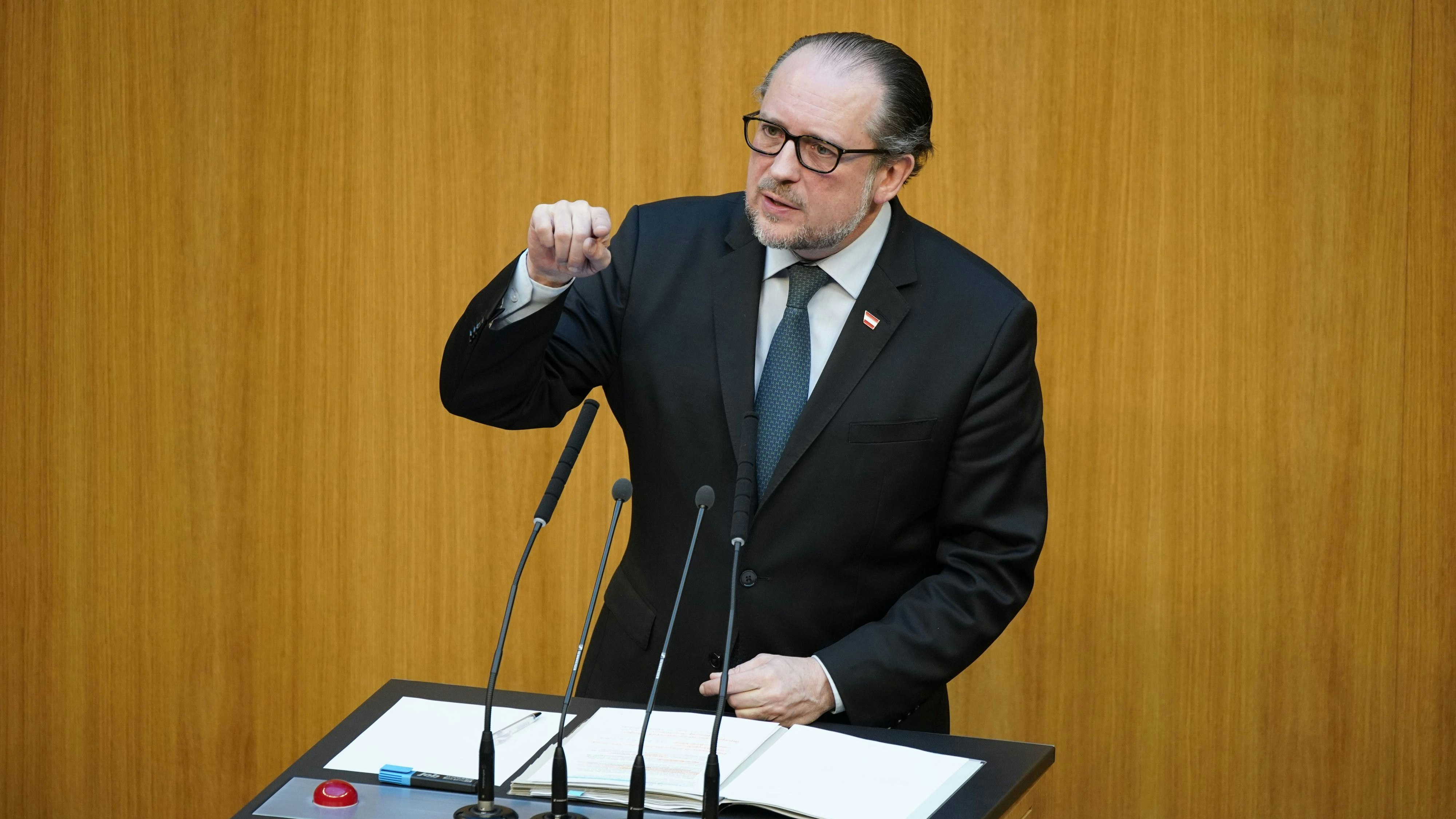 Außenminister Alexander Schallenberg war Subjekt einer Fragestunde im Nationalrat.