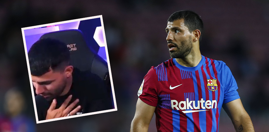 Sergio Aguero kämpfte in einem Livestream mit einer Herzrhythmusstörung. 