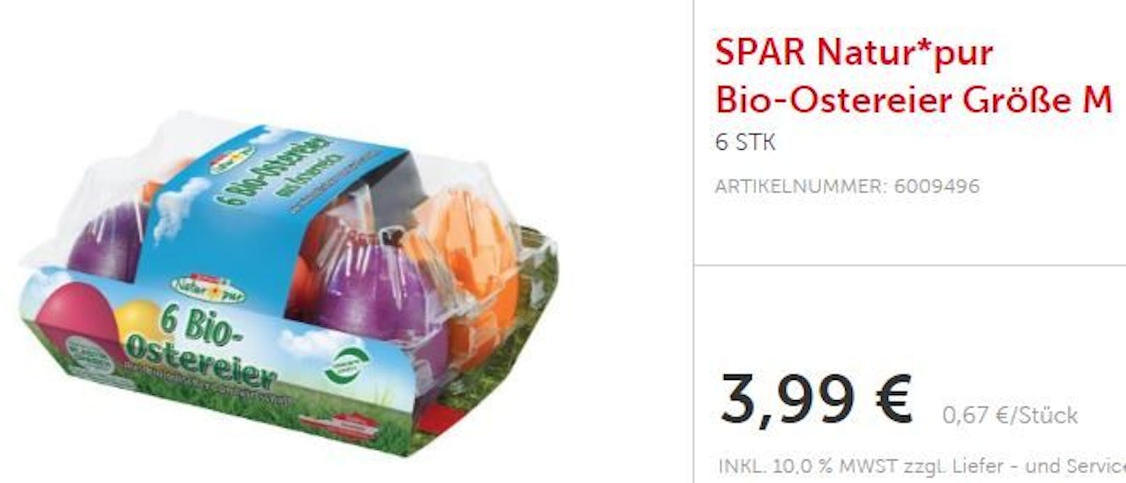 Für Bio-Ostereier zahlt man knapp 4 Euro.