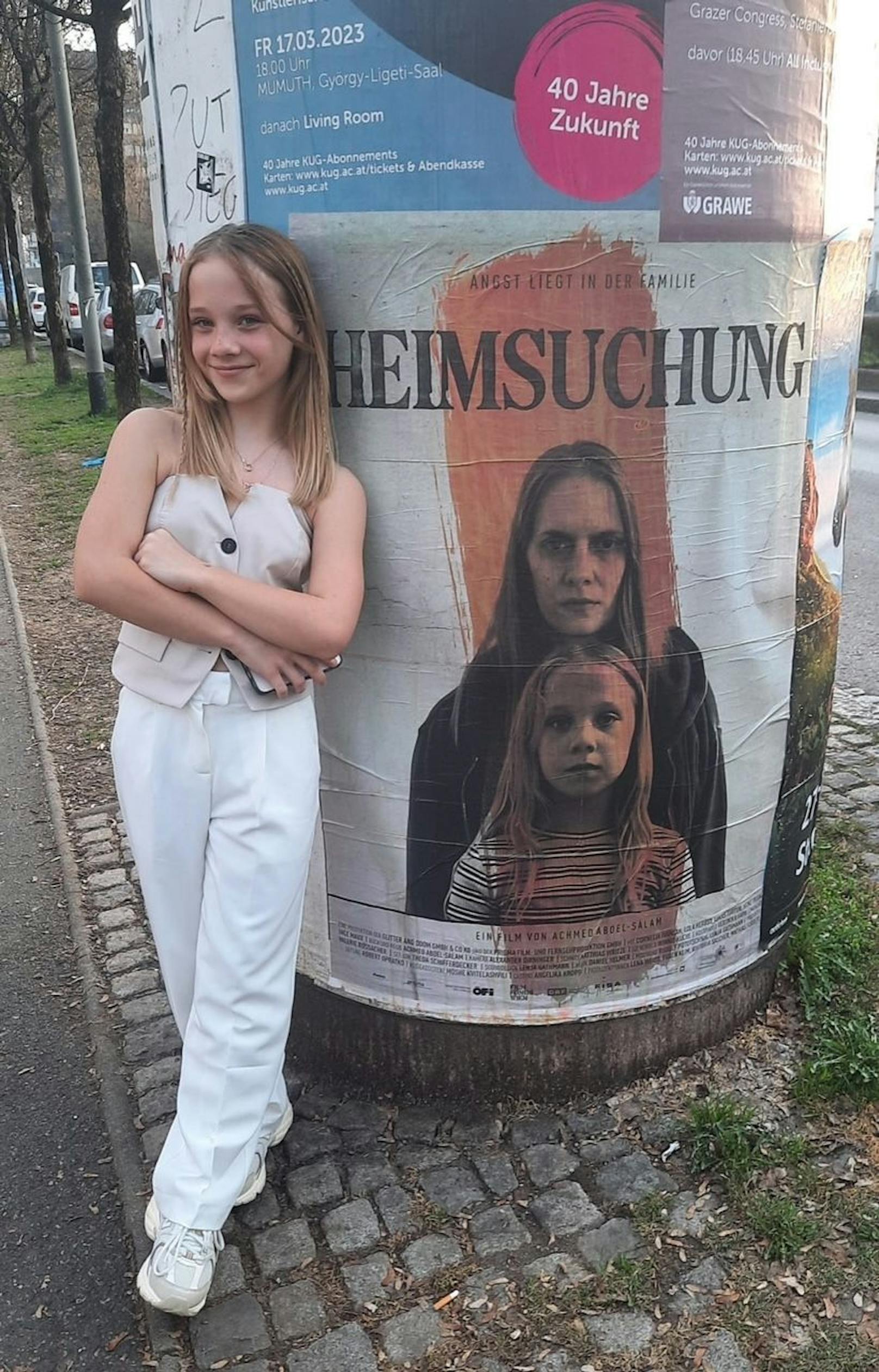 Cool, tough, hübsch: Lola Herbst (11) spielt Hauptrolle in Horrorfilm