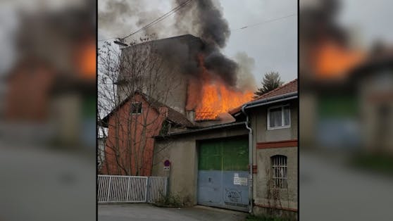 Die Rösselmühle in Graz brannte am Samstag komplett ab.