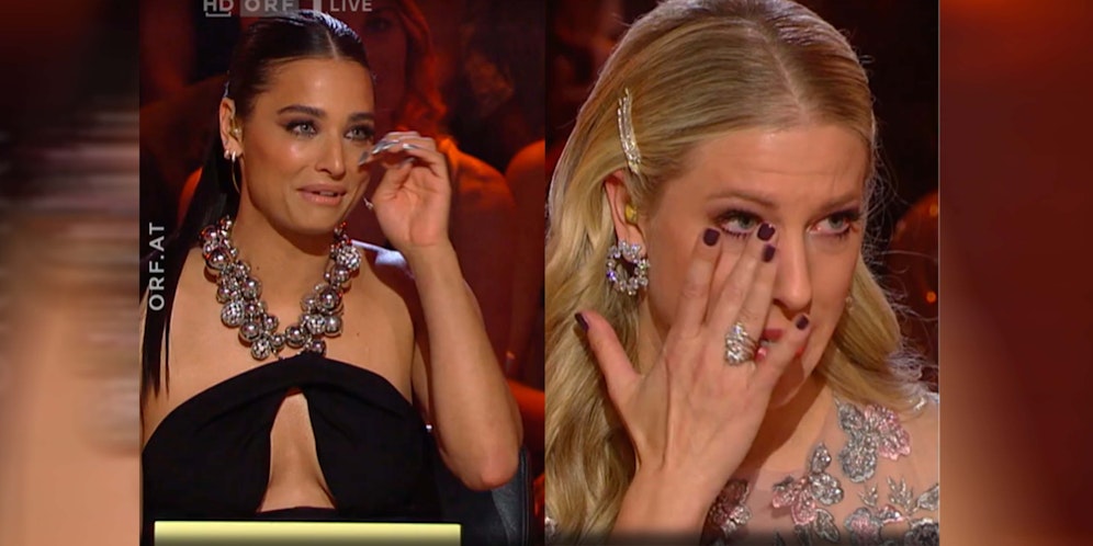 Tränen bei Pocher und Santner.