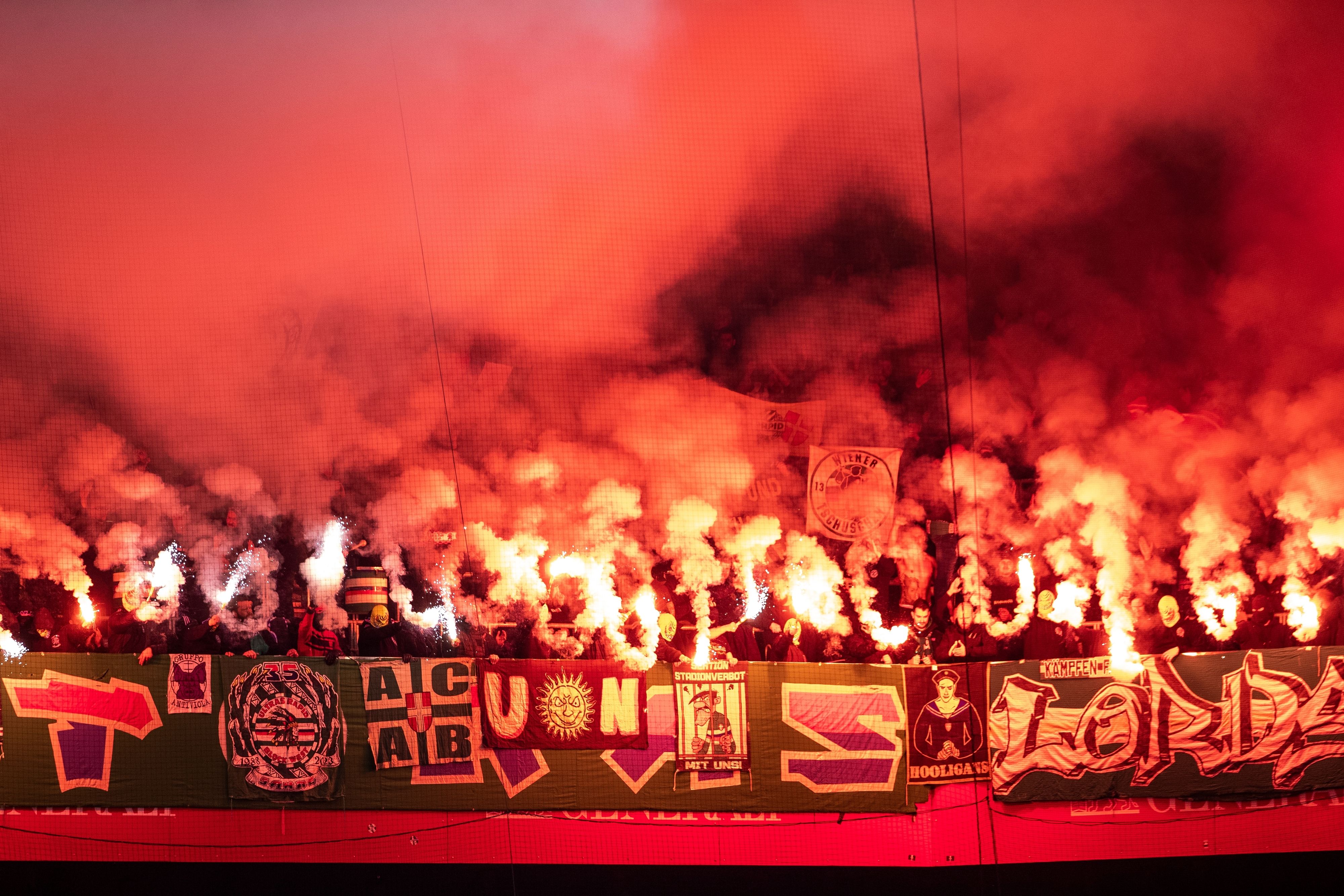Rapid-Fans beim Wiener Derby