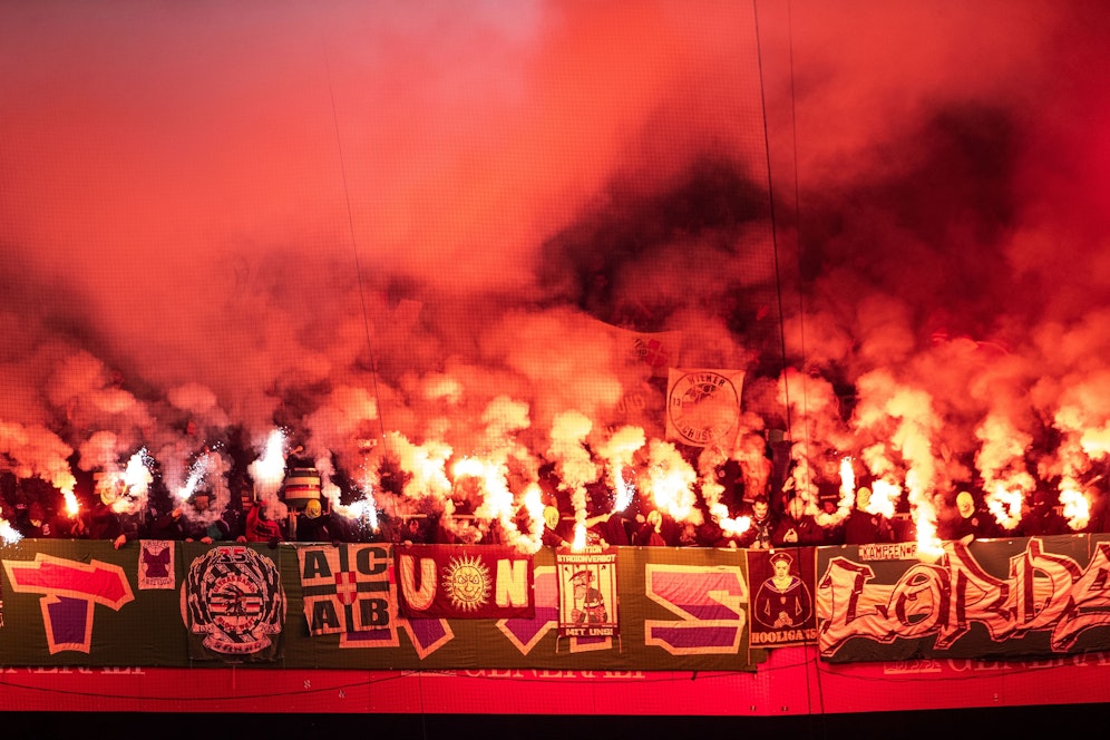 Rapid-Fans beim Wiener Derby