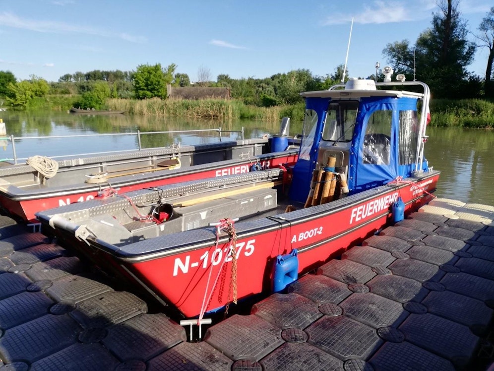 Die Boote der Feuerwehr wurden 