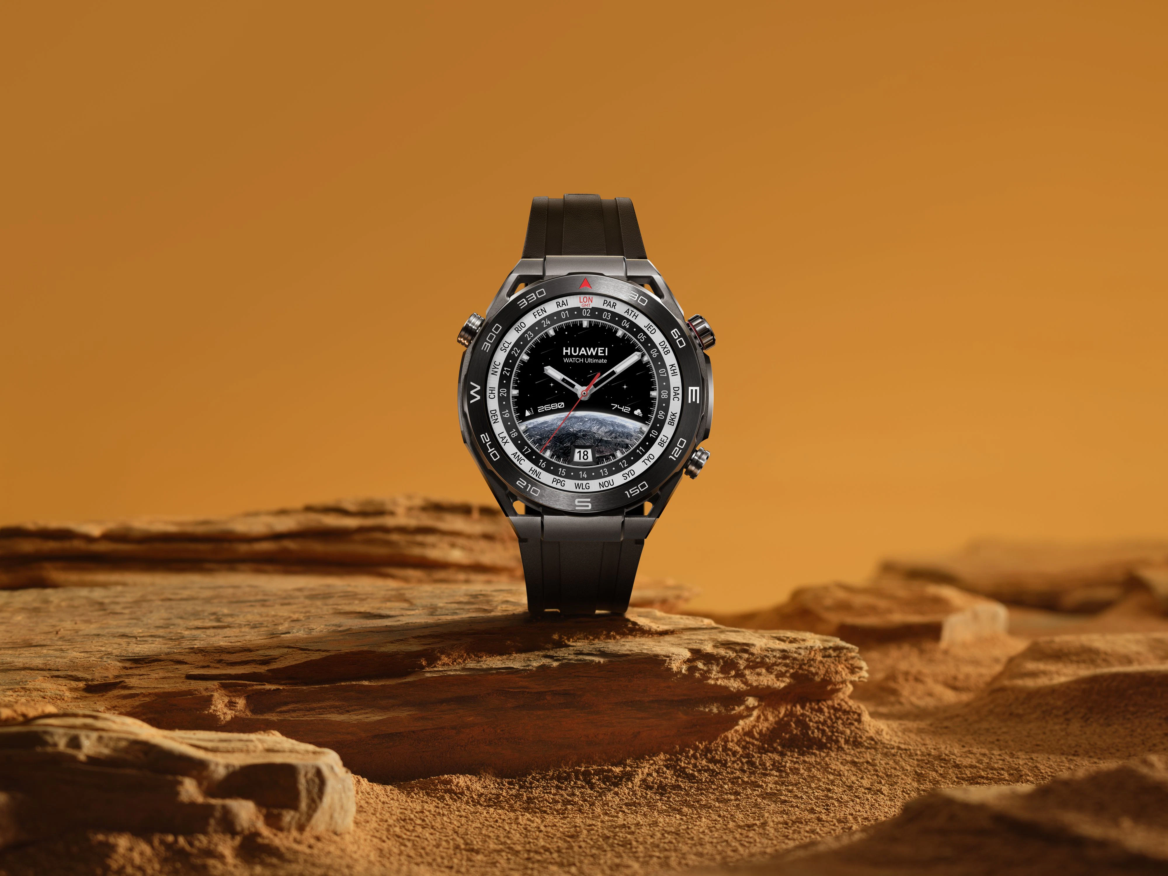 Das Gehäuse der Huawei Watch Ultimate besteht laut Unternehmen "aus einer innovativen amorphen Legierung auf Zirkoniumbasis"