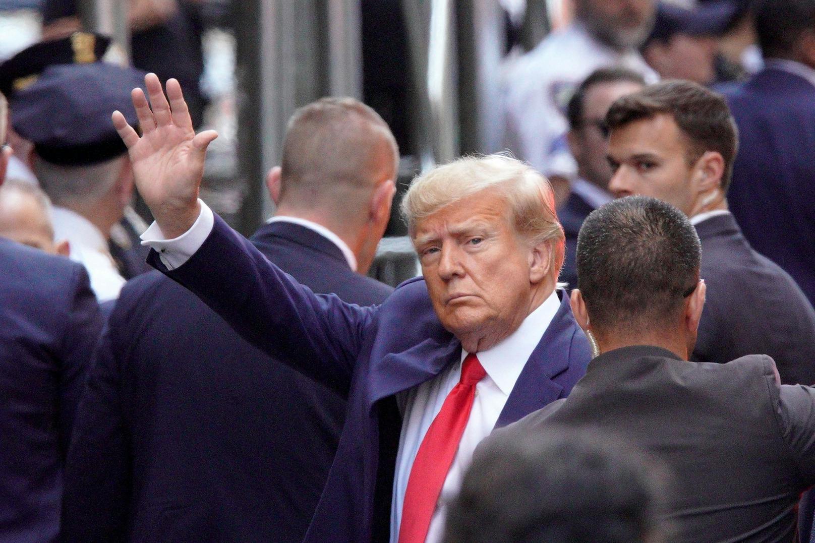 Ex-US-Präsident Donald Trump vor dem Gericht in Manhattan.