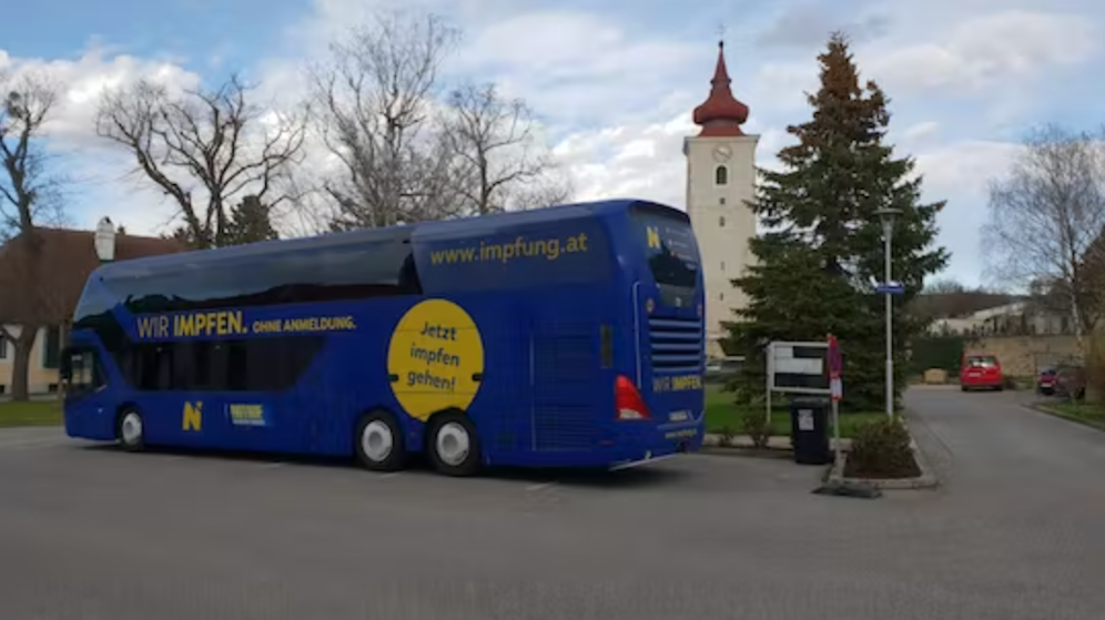 Impfbus Ende März im Bezirk Bruck.
