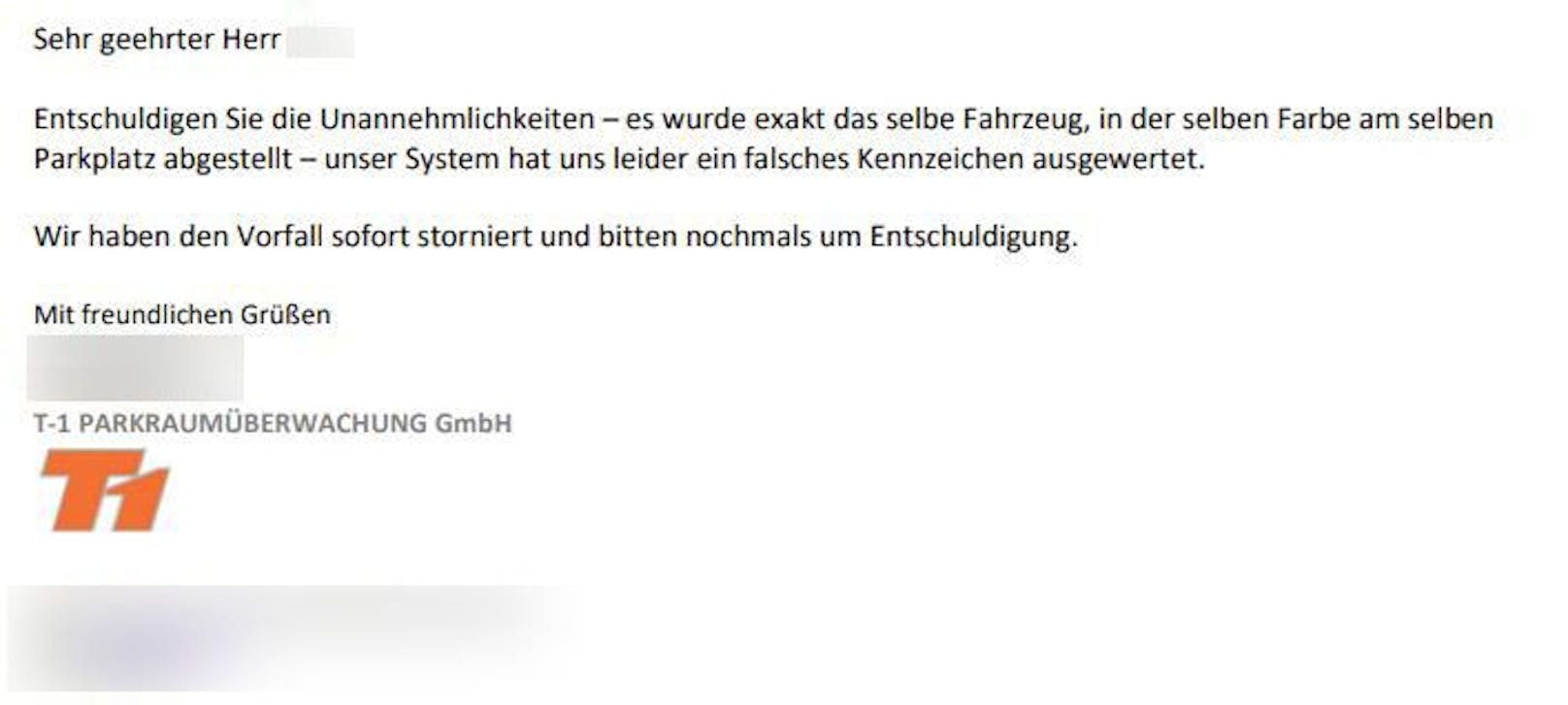 Der E-Mailverkehr mit der Überwachungsfirma. 