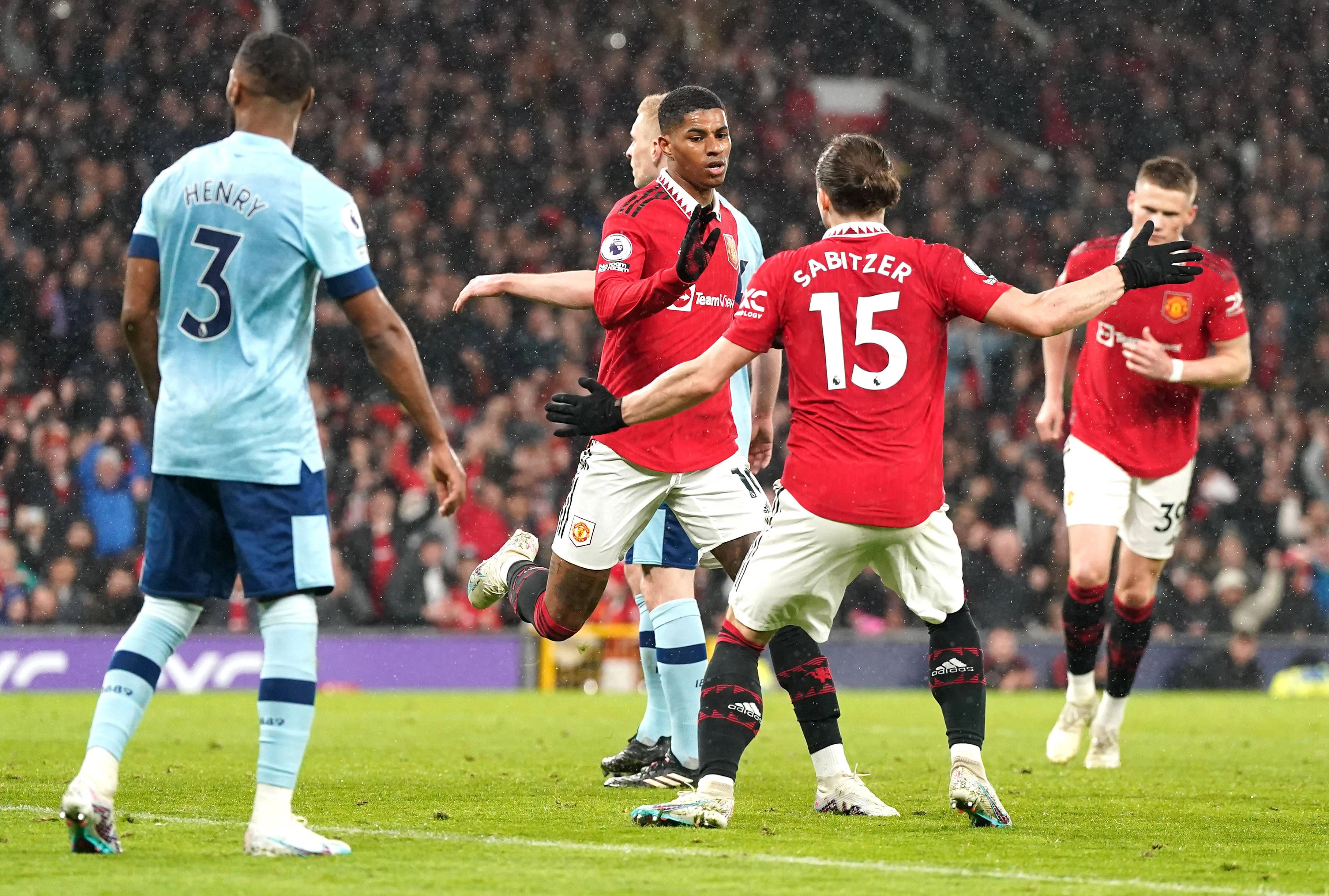 Sabitzer assistiert Rashford zum 1:0.