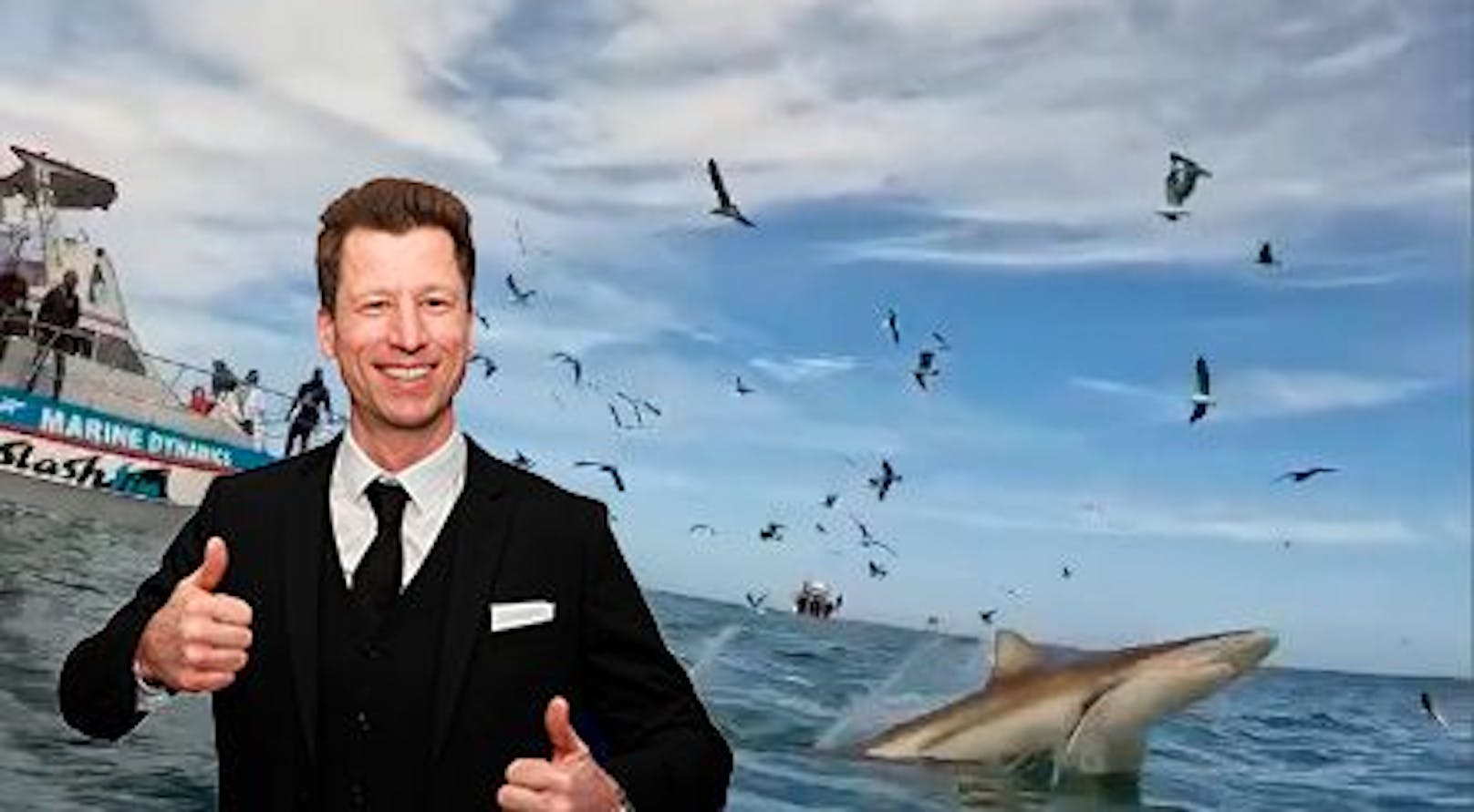 Ex-ÖSV-Star Hannes Reichelt begegnete beim Tauchen einem Hai.