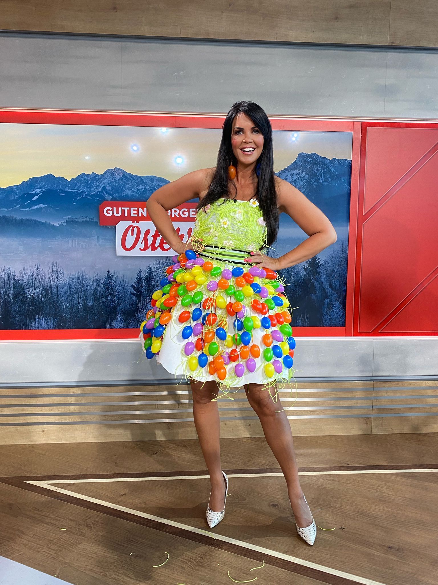 Zum Anbeißen: Martina Reuter in ihrem Osterlook