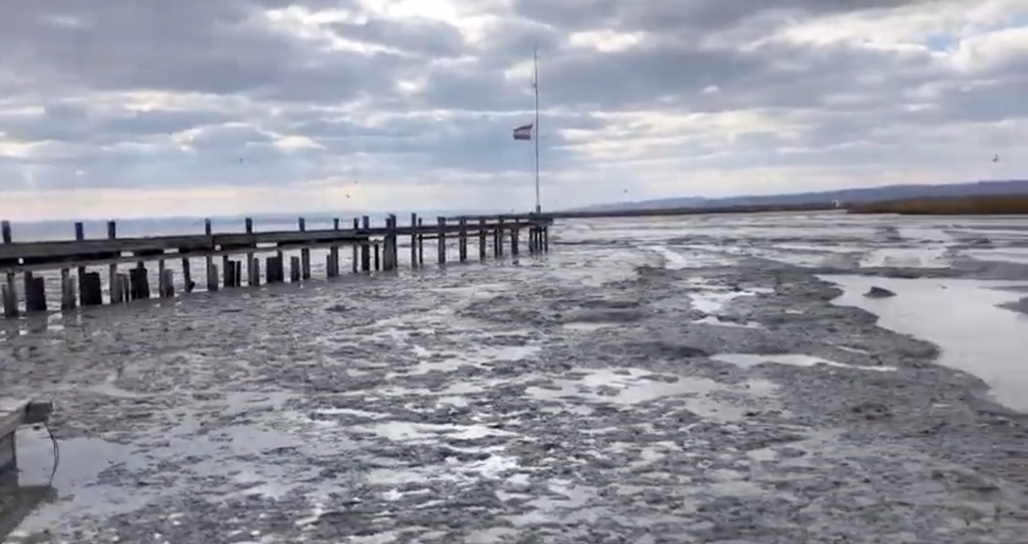 ORF-Wetterexperte Marcus Wadsak filmte den ausgetrockneten Neusiedler See.