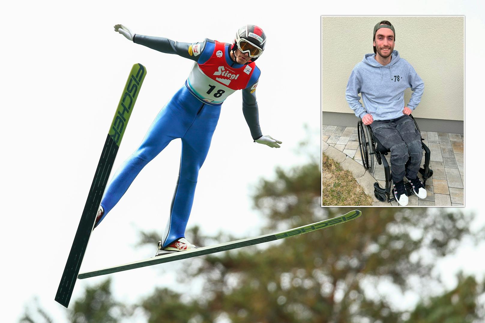 Ski-Star Philipp Kuttin stürzte acht Meter in die Tiefe. Er sitzt nun im Rollstuhl