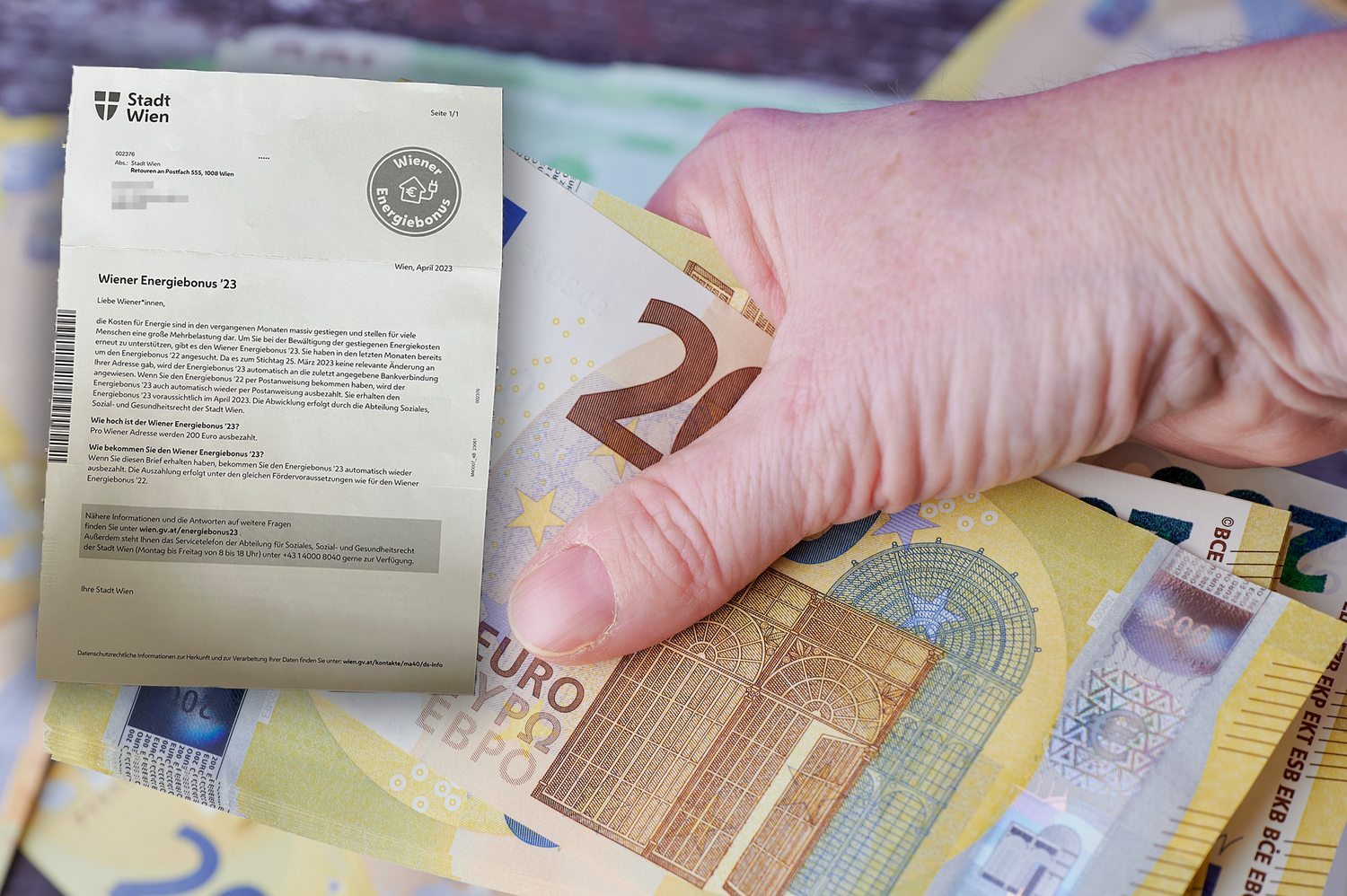 Dieser Brief bringt den meisten Wienern 200 Euro aufs Konto.