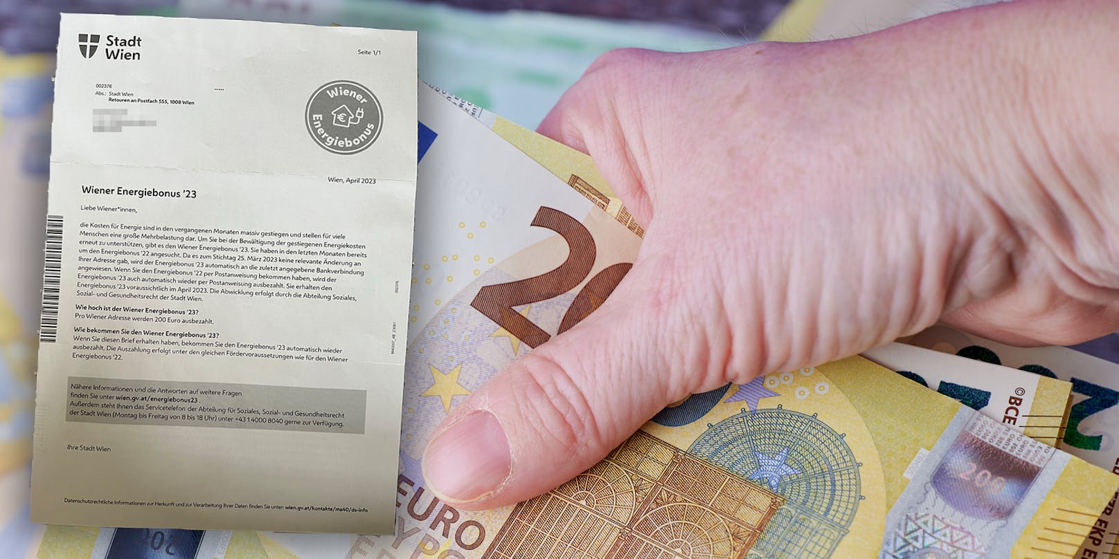 Dieser Brief bringt den meisten Wienern 200 Euro aufs Konto.