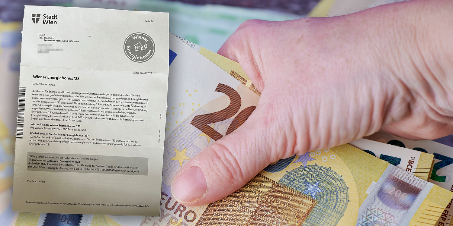 Dieser Brief bringt den meisten Wienern 200 Euro aufs Konto.