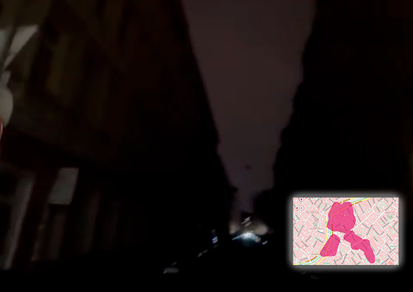 Mehrere Straßenzüge waren völlig im Dunkeln.